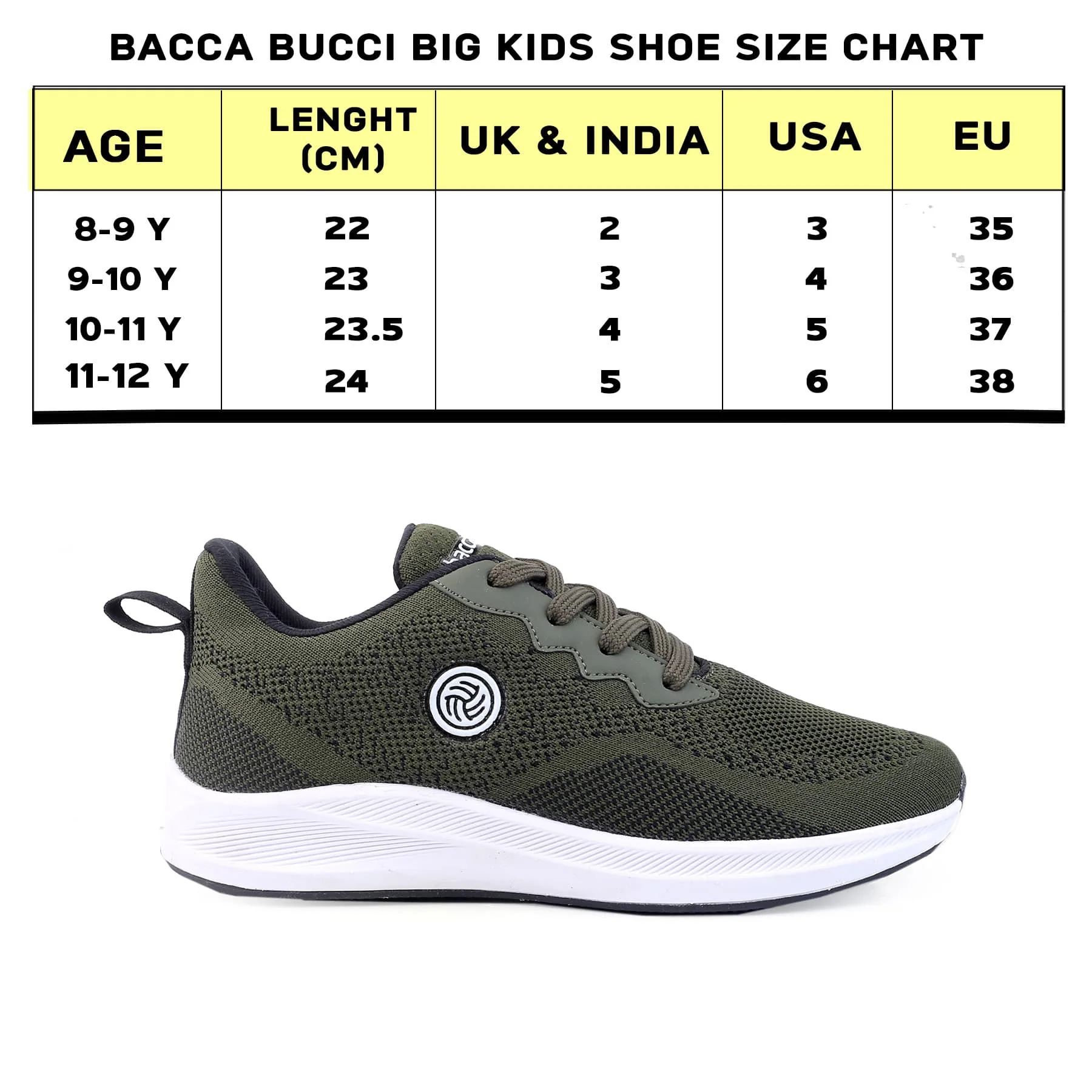 Bacca Bucci Boys or Girls Essential Knit Running Sports Shoe (Age: 8 year to 12 years) - Image 12