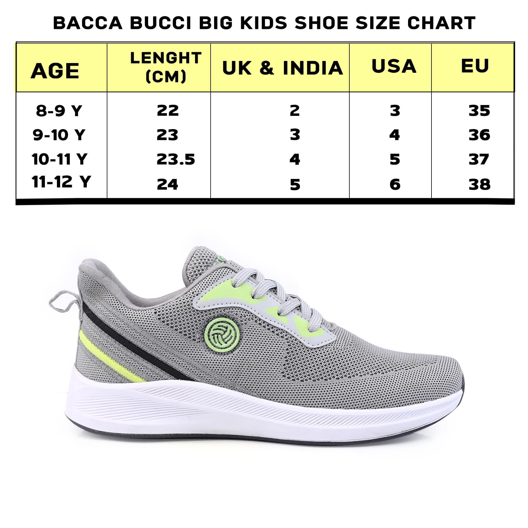 Bacca Bucci Boys or Girls Essential Knit Running Sports Shoe (Age: 8 year to 12 years) - Image 17