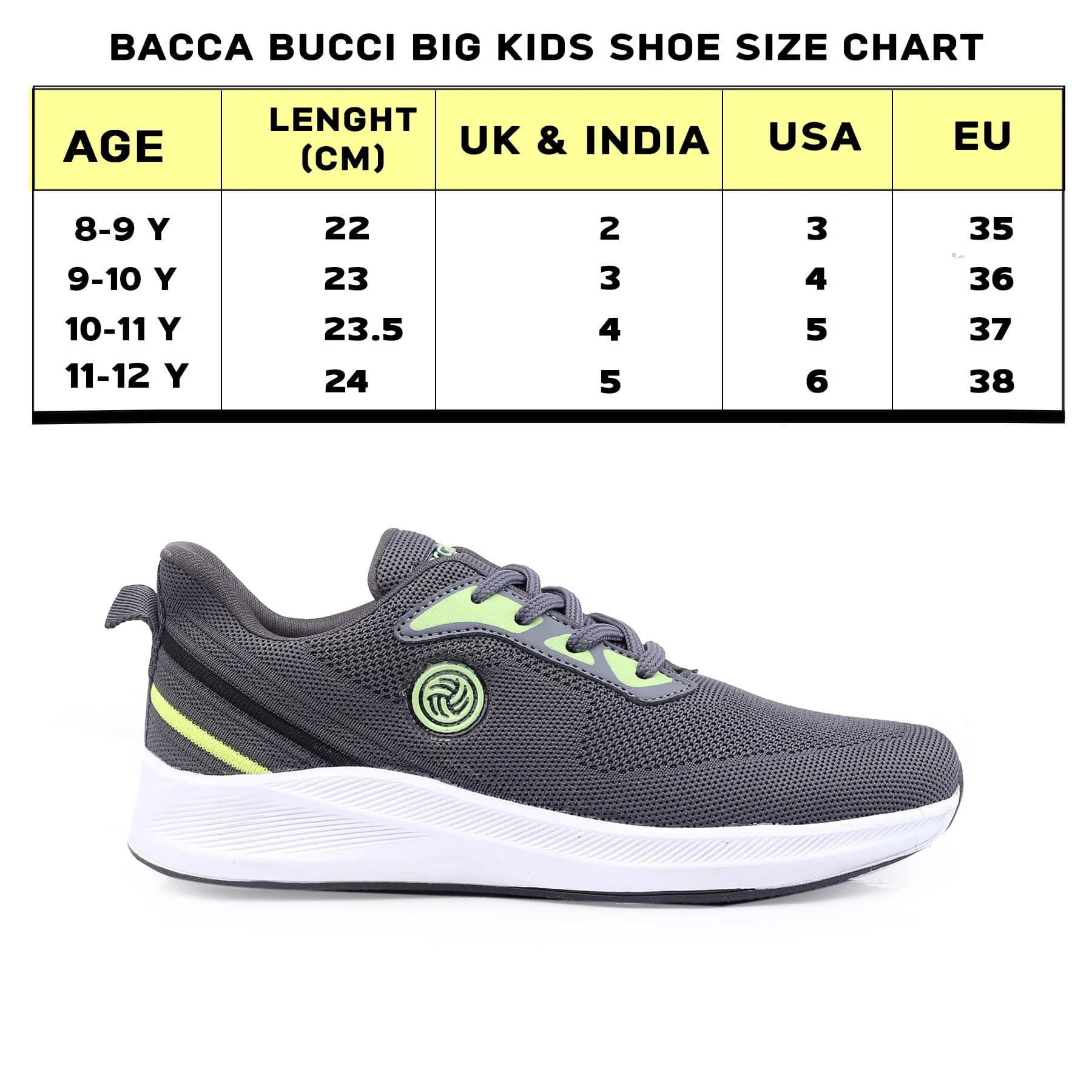 Bacca Bucci Boys or Girls Essential Knit Running Sports Shoe (Age: 8 year to 12 years) - Image 5