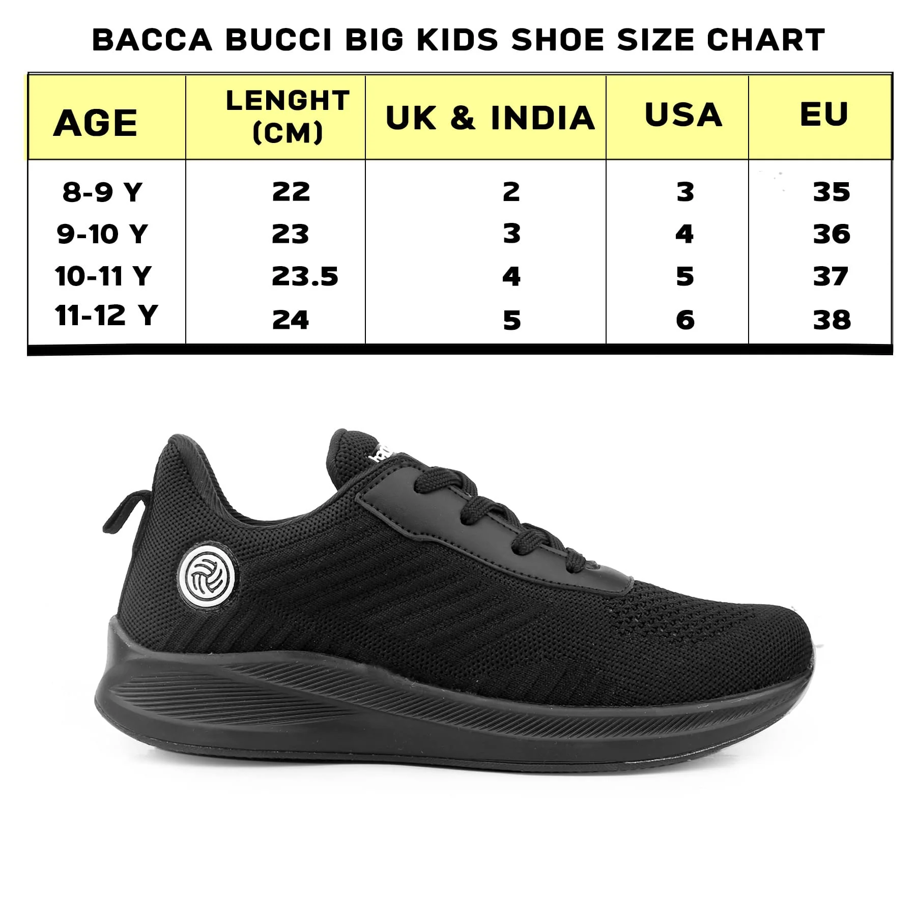 Bacca Bucci Boys or Girls Essential Knit Running Sports Shoe (Age: 8 year to 12 years) - Image 11