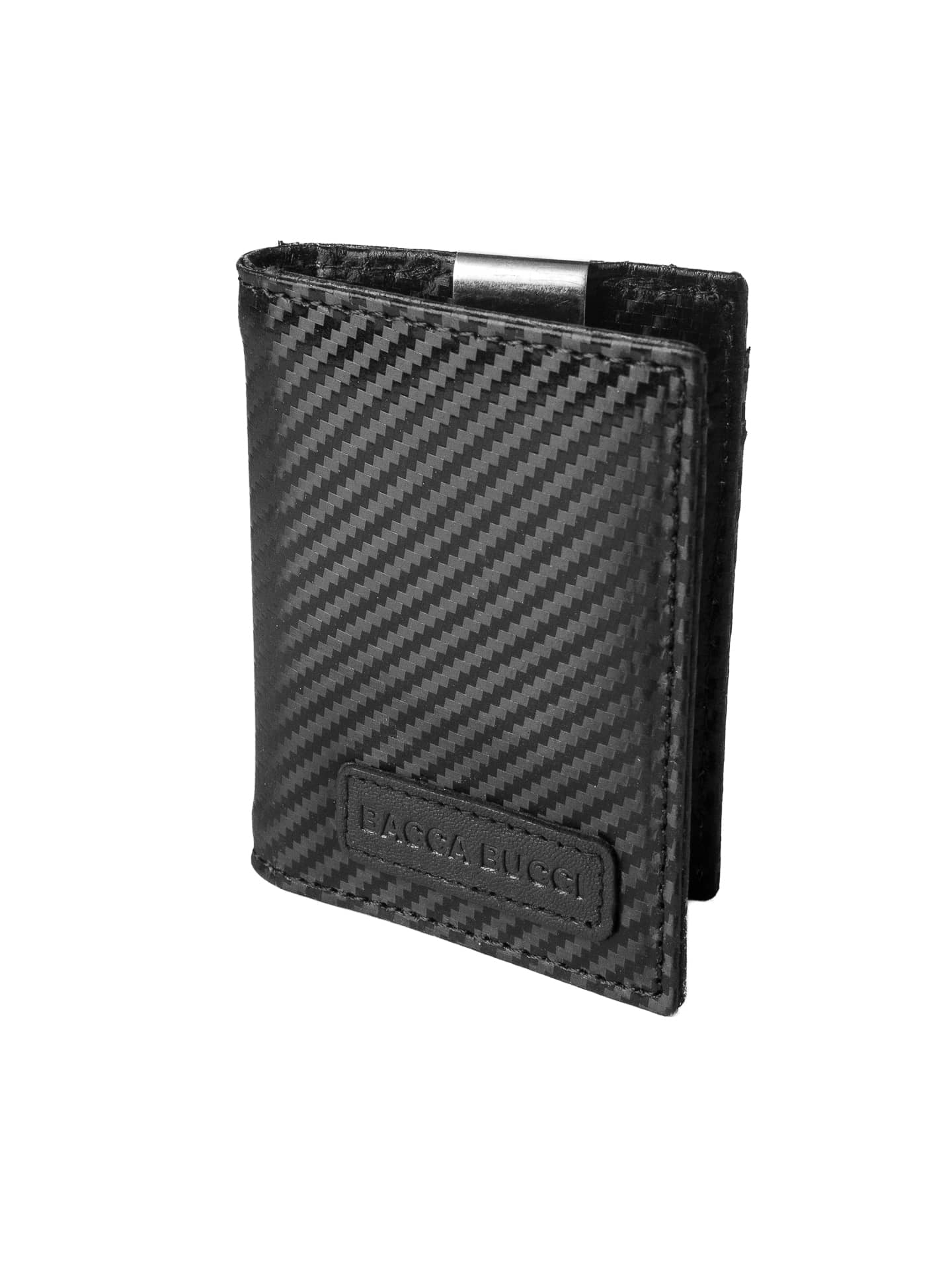 Bacca Bucci CarbonEdge Leather Wallet with Metal Money Clip - Image 3