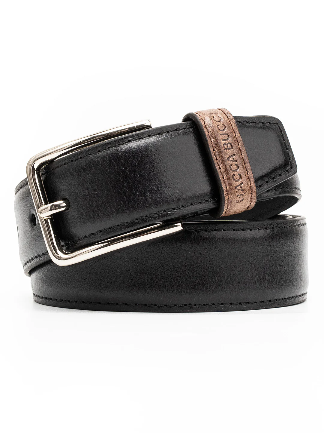 Bacca Bucci Classic Leather Belt with Metal Buckle - Image 7
