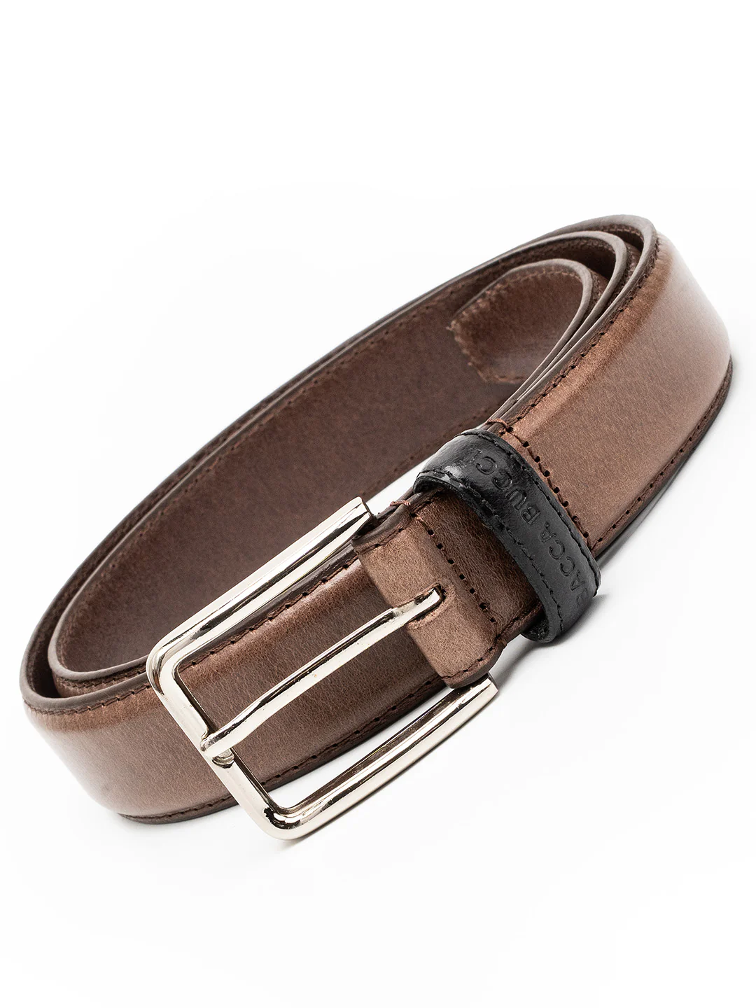 Bacca Bucci Classic Leather Belt with Metal Buckle - Image 3