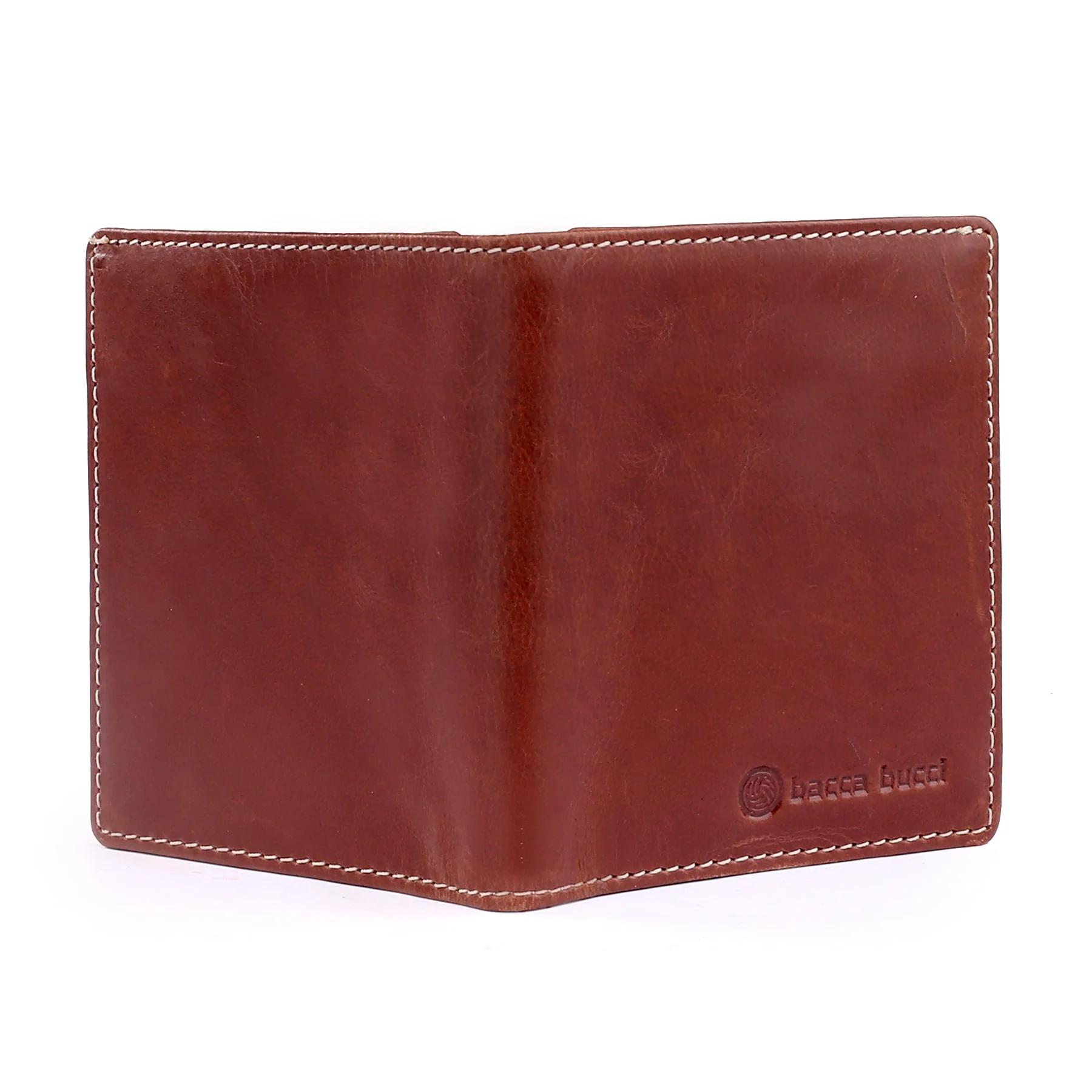 Bacca Bucci Genuine Leather Unisex Bi-Fold Credit Card Holder Wallet - Image 3