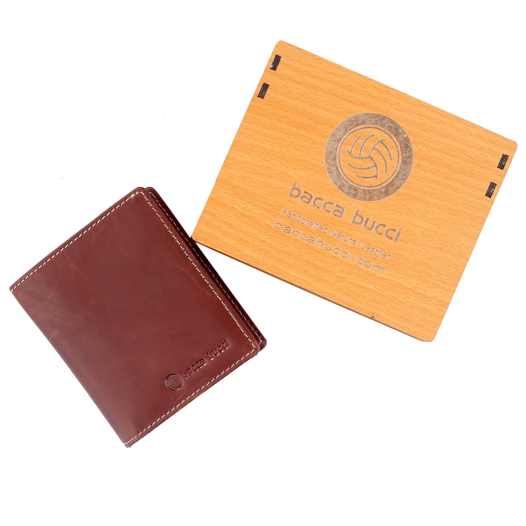 Bacca Bucci Genuine Leather Unisex Bi-Fold Credit Card Holder Wallet - Image 6