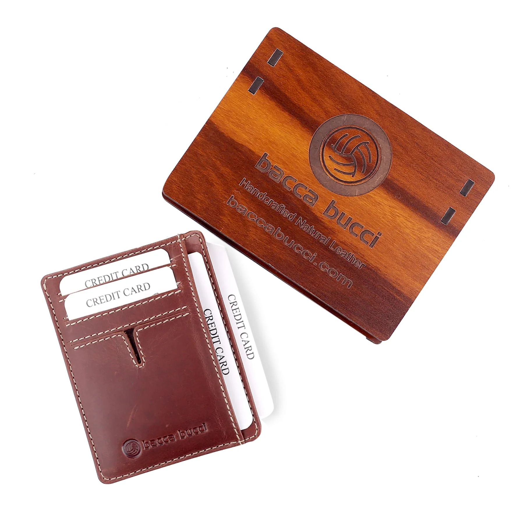 Bacca Bucci Genuine Leather Unisex Credit-Card Holder Wallet - Image 4