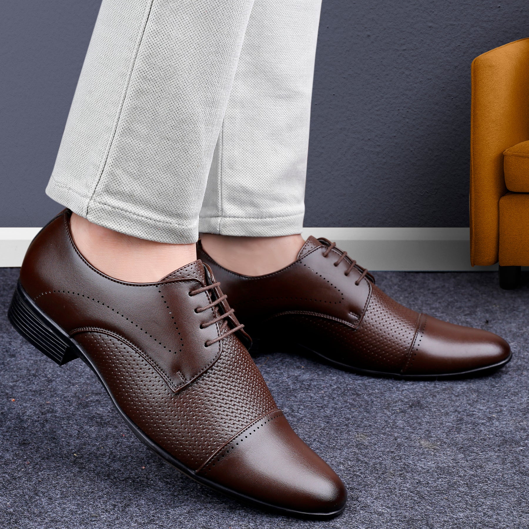 Bacca Bucci HOMER Formal Shoes with Superior Comfort | All Day Wear Office Or Party Lace-up Shoes - Image 9