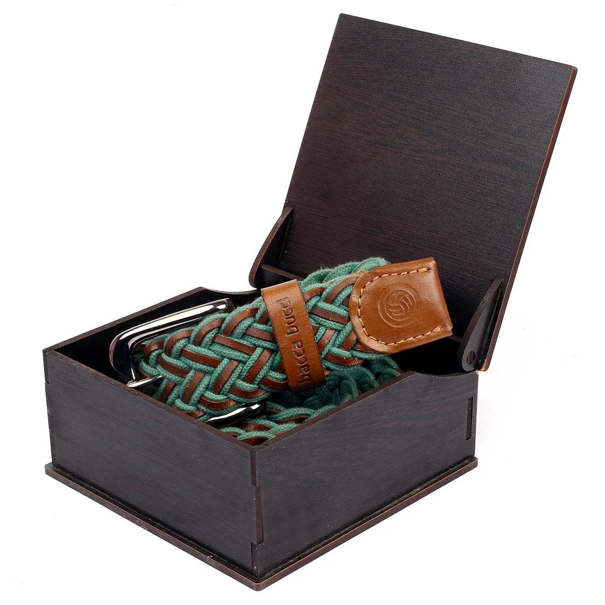Bacca Bucci Italian Woven leather and Cotton Elastic braided belt for men with Alloy buckle - Image 7