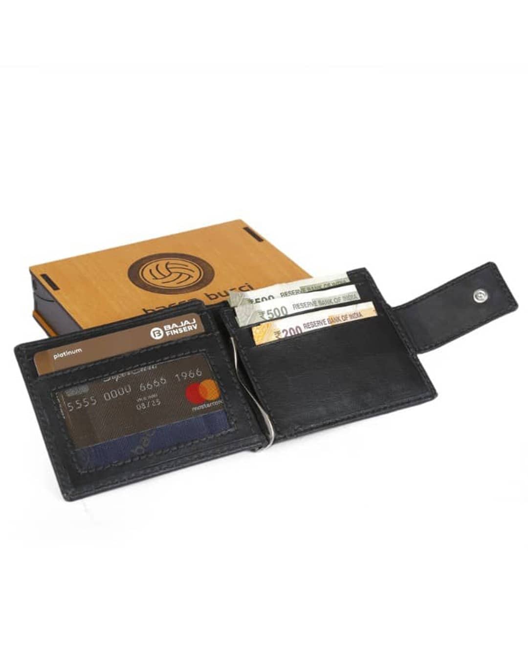 Bacca Bucci Men's Money Clip Wallet Blocking Slim Wallets Genuine Vintage Leather - Image 3