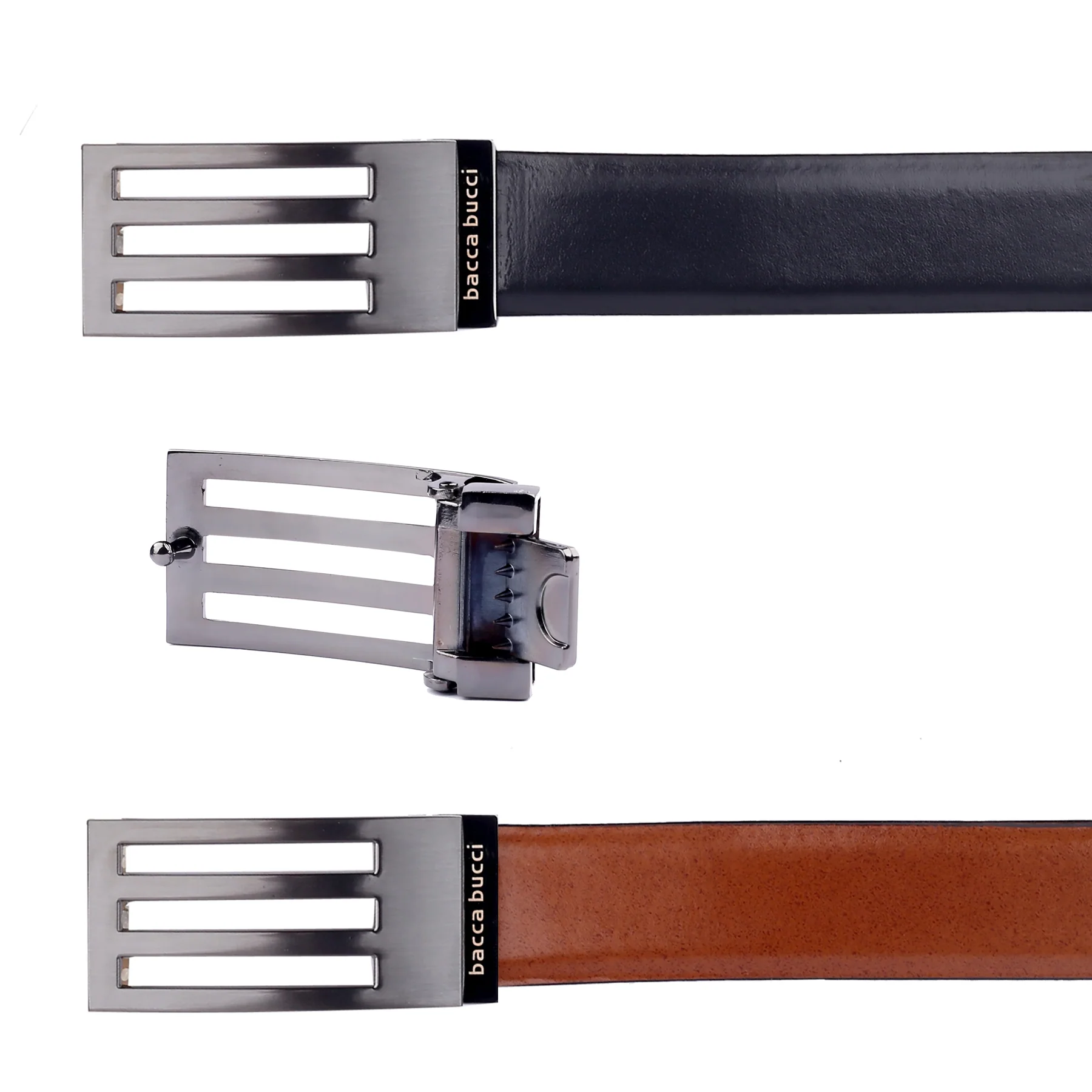 Bacca Bucci Reversible Dress belt with Genuine leather black & brown - Image 6
