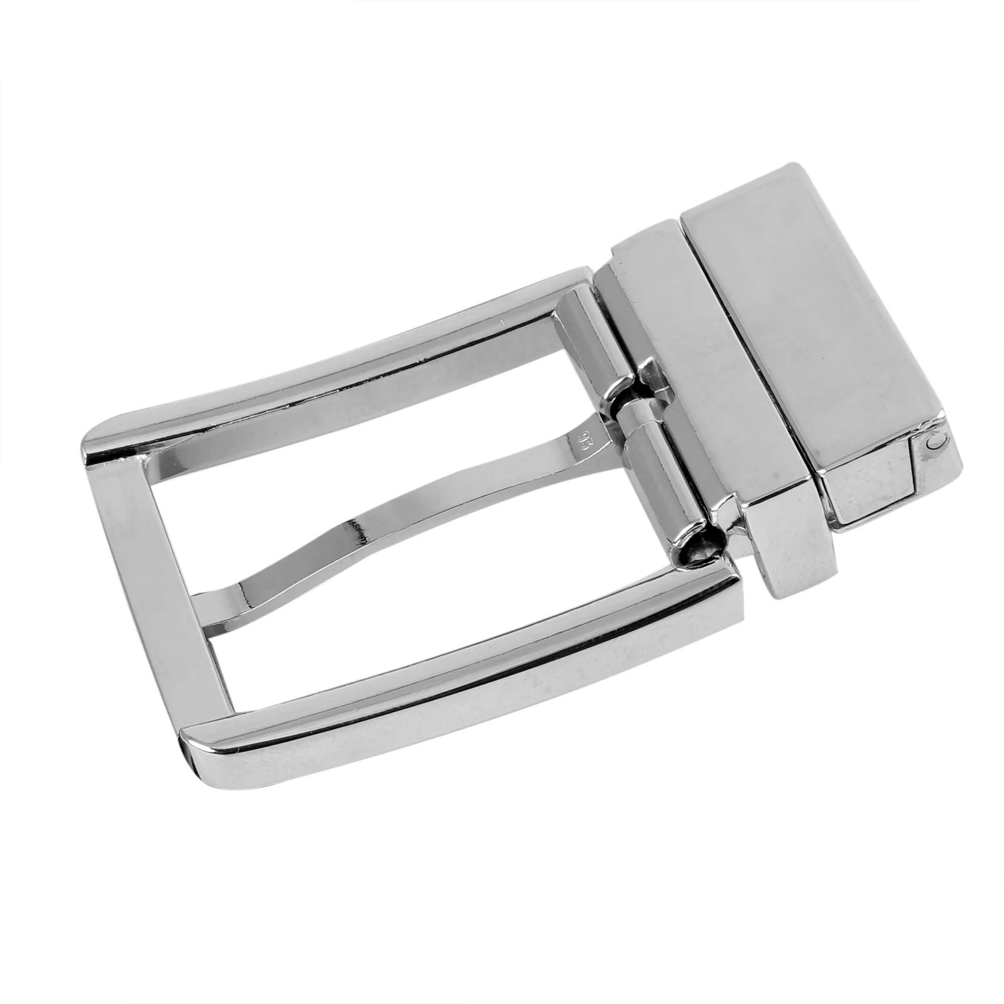 Bacca Bucci Men's 35 MM Nickle-Free Reversible Clamp Belt Buckle with Branding - Image 5