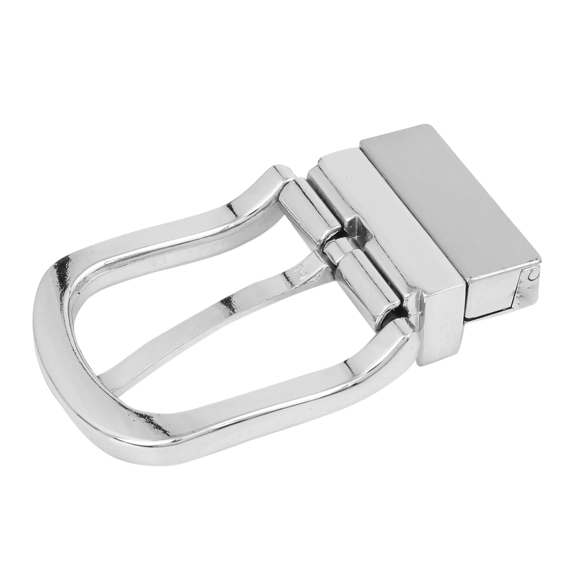 Bacca Bucci 35 MM Nickle free Reversible Clamp Belt Buckle with Branding - Image 4