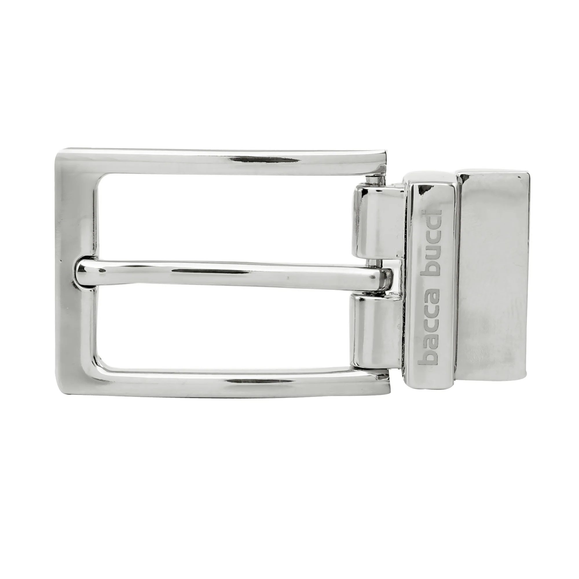Bacca Bucci Men's 35MM  Nickle-Free Reversible Clamp Belt Buckle with Branding - Image 3