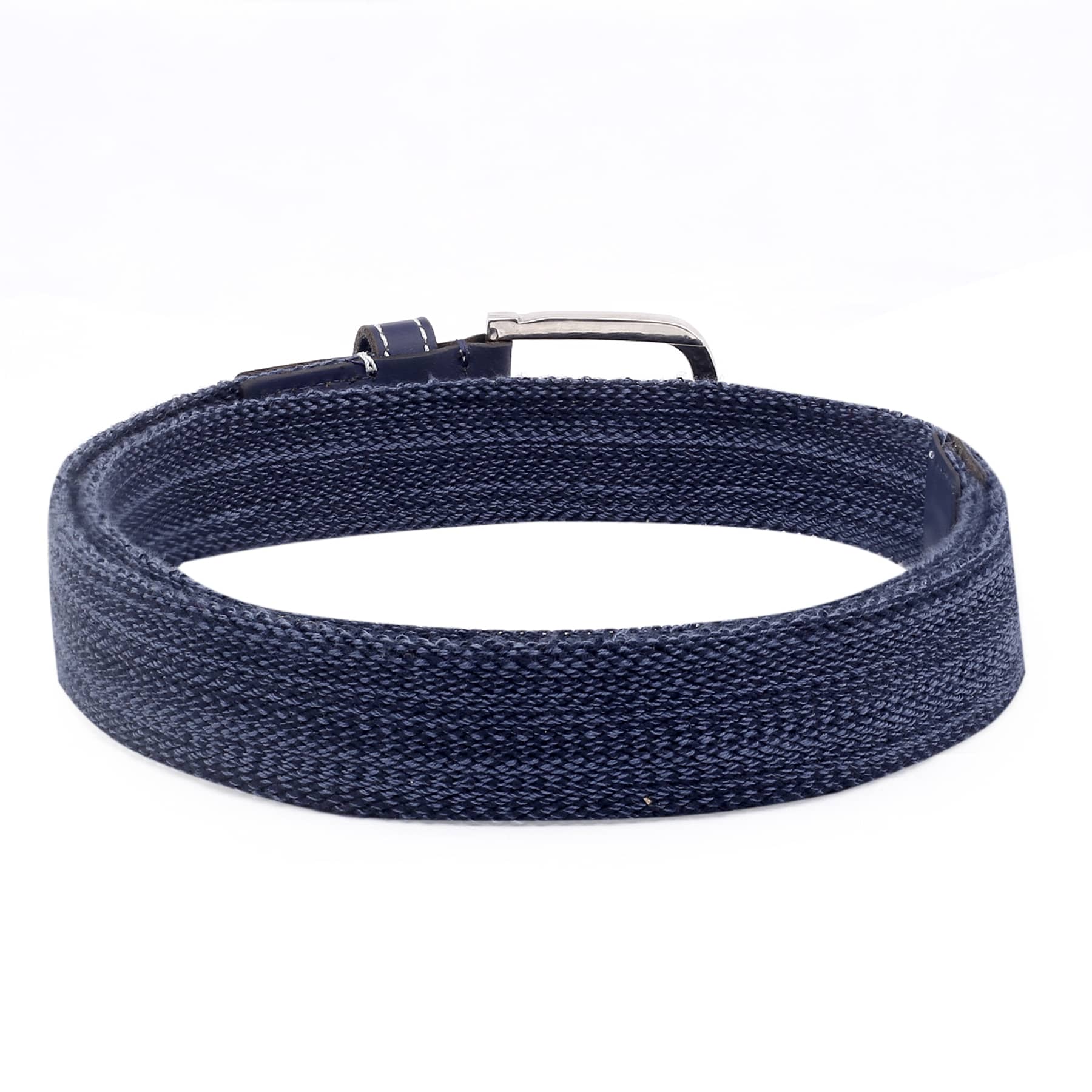 Bacca Bucci Men's Comfort Stretch Casual Fabric Belts-BLUE - Image 5