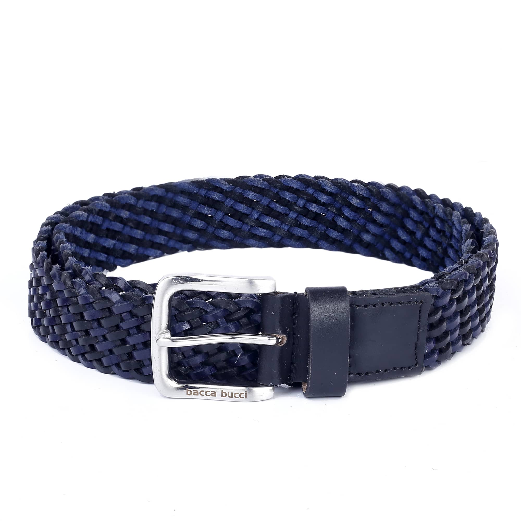 Bacca Bucci Men's Genuine Handmade Braided Leather Belt - Image 4