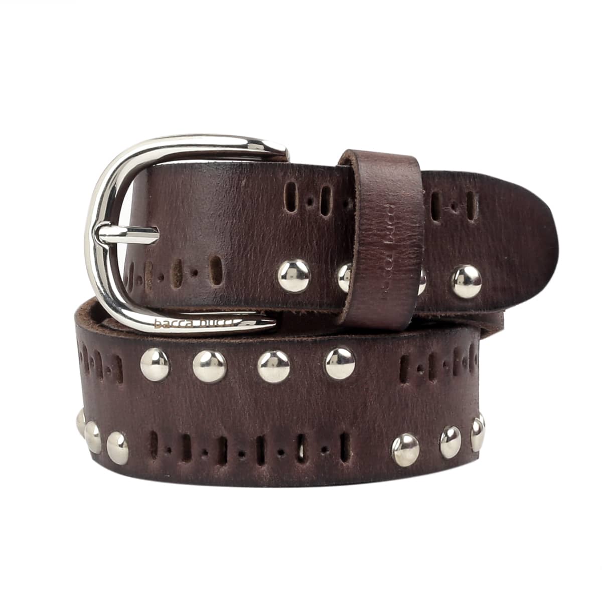 Bacca Bucci Men's Stylish Studded Casual Leather Rivets Belt with Nickle Free Buckle - Image 2