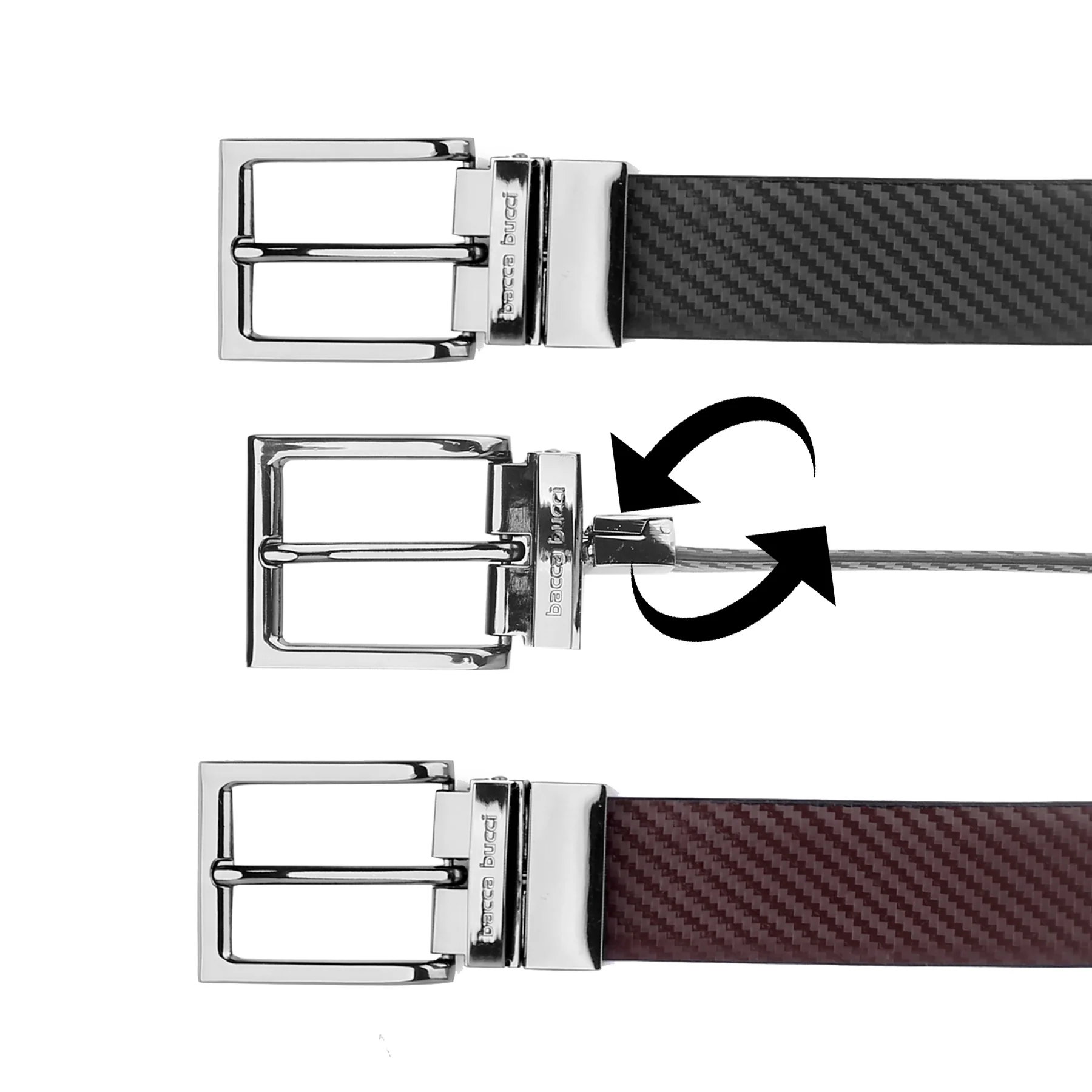 Bacca Bucci Auto reversible dress belt with Genuine Leather - Image 6