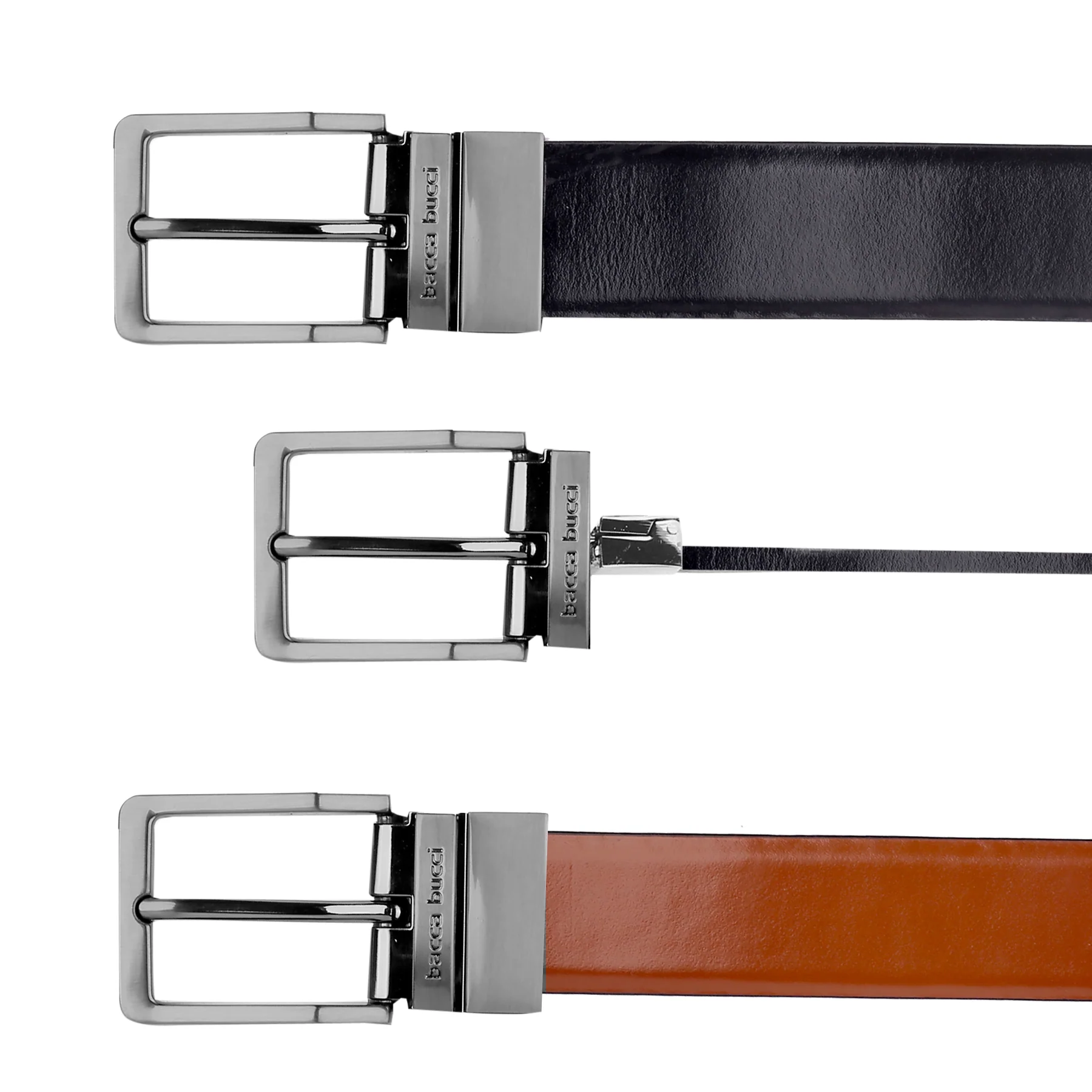 Bacca Bucci Auto reversible dress belt with Genuine Leather - Image 5
