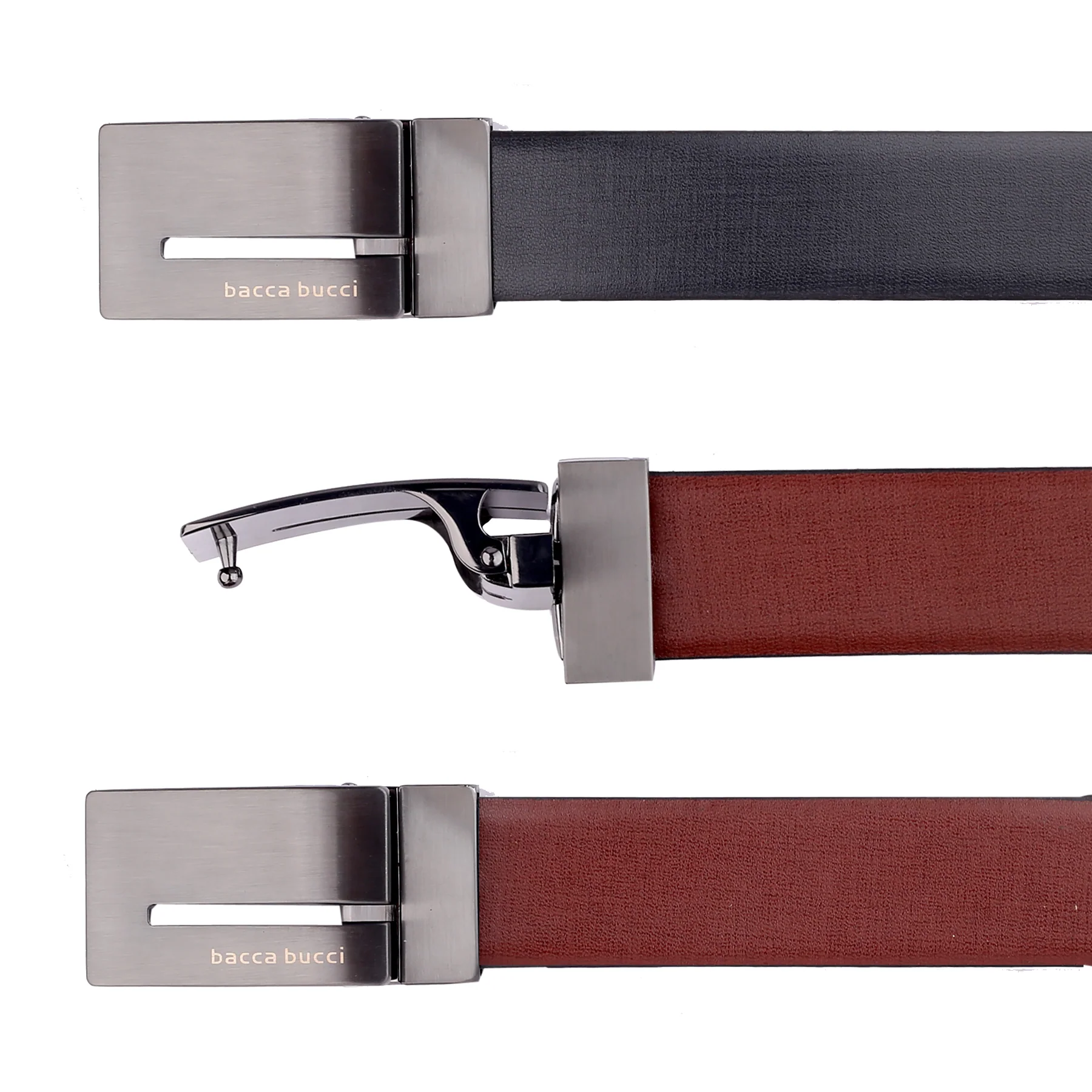 Bacca Bucci Auto reversible dress belt with Genuine Leather - Image 5