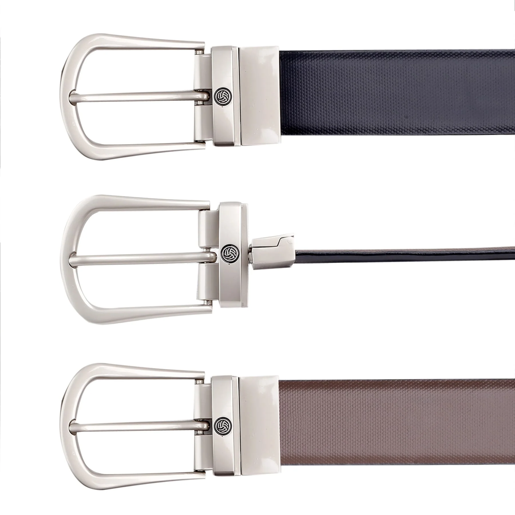 Bacca Bucci Reversible Genuine Leather Formal Dress Belts - Image 5