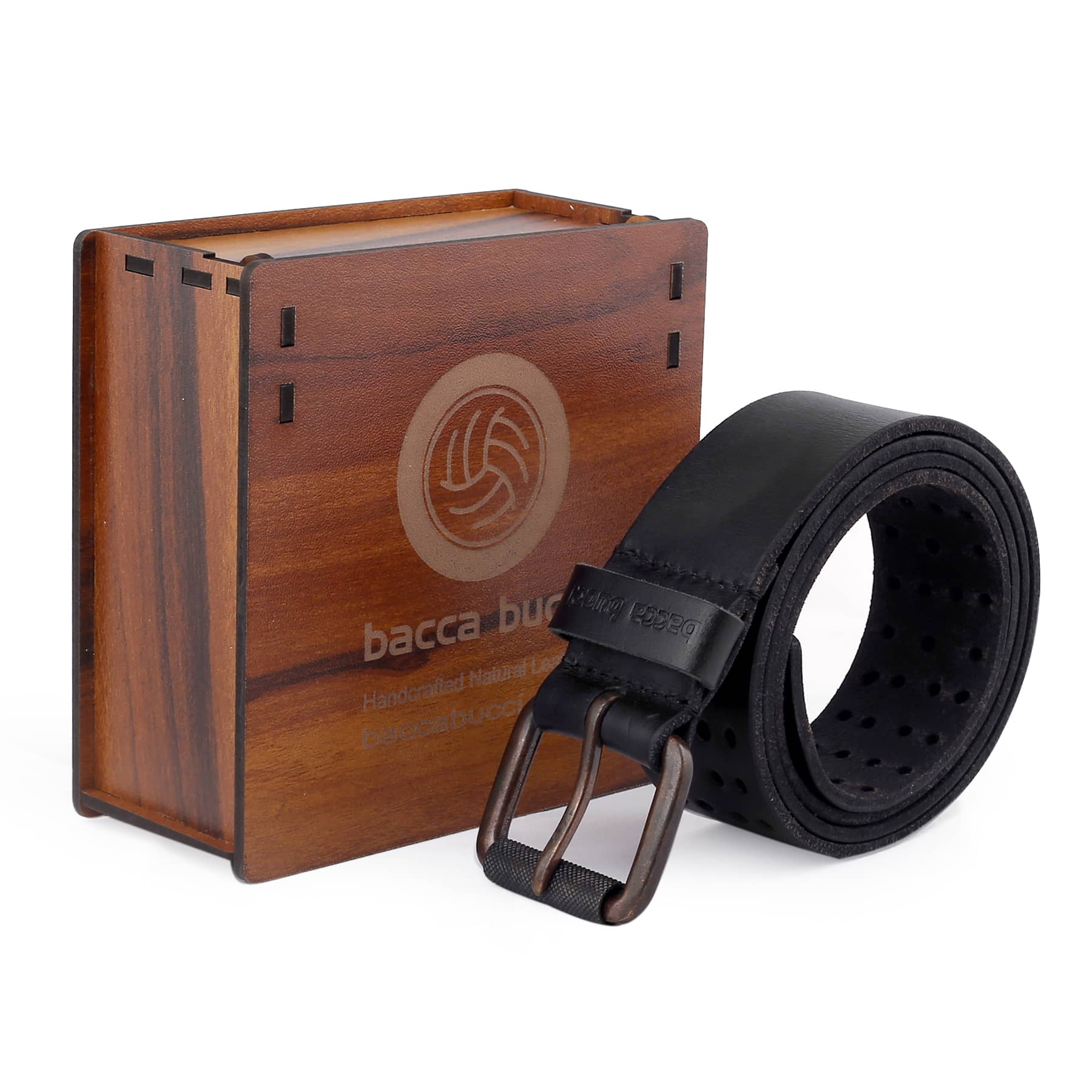 Bacca Bucci Single Roller Vintage One-Piece 100% Full Leather Jeans Belt for men - Image 7