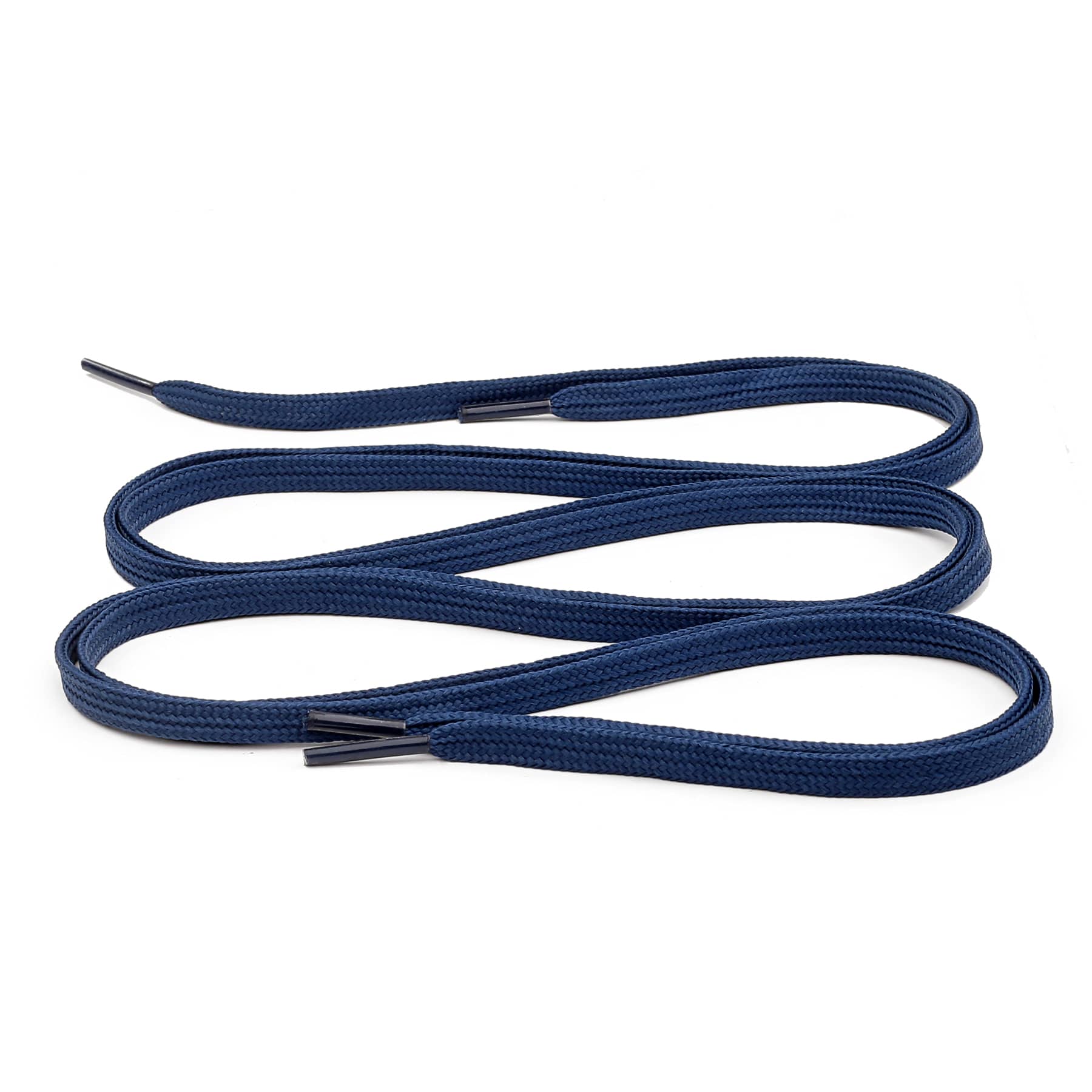 Bacca Bucci Sneaker Shoe Laces | Flat | Black- Navy Blue - Image 2