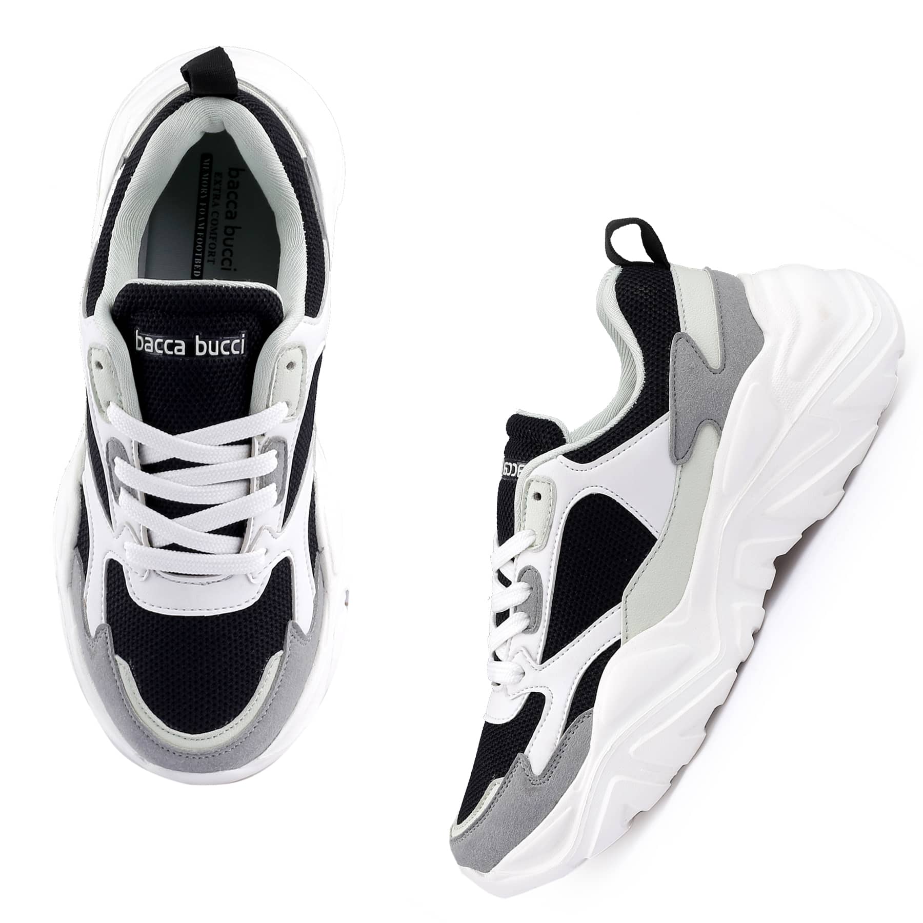 Bacca Bucci SPARK Low-top Platform ColorBlock Fashion Sneakers For Women | StreetWear Chunky Sneakers - Image 12
