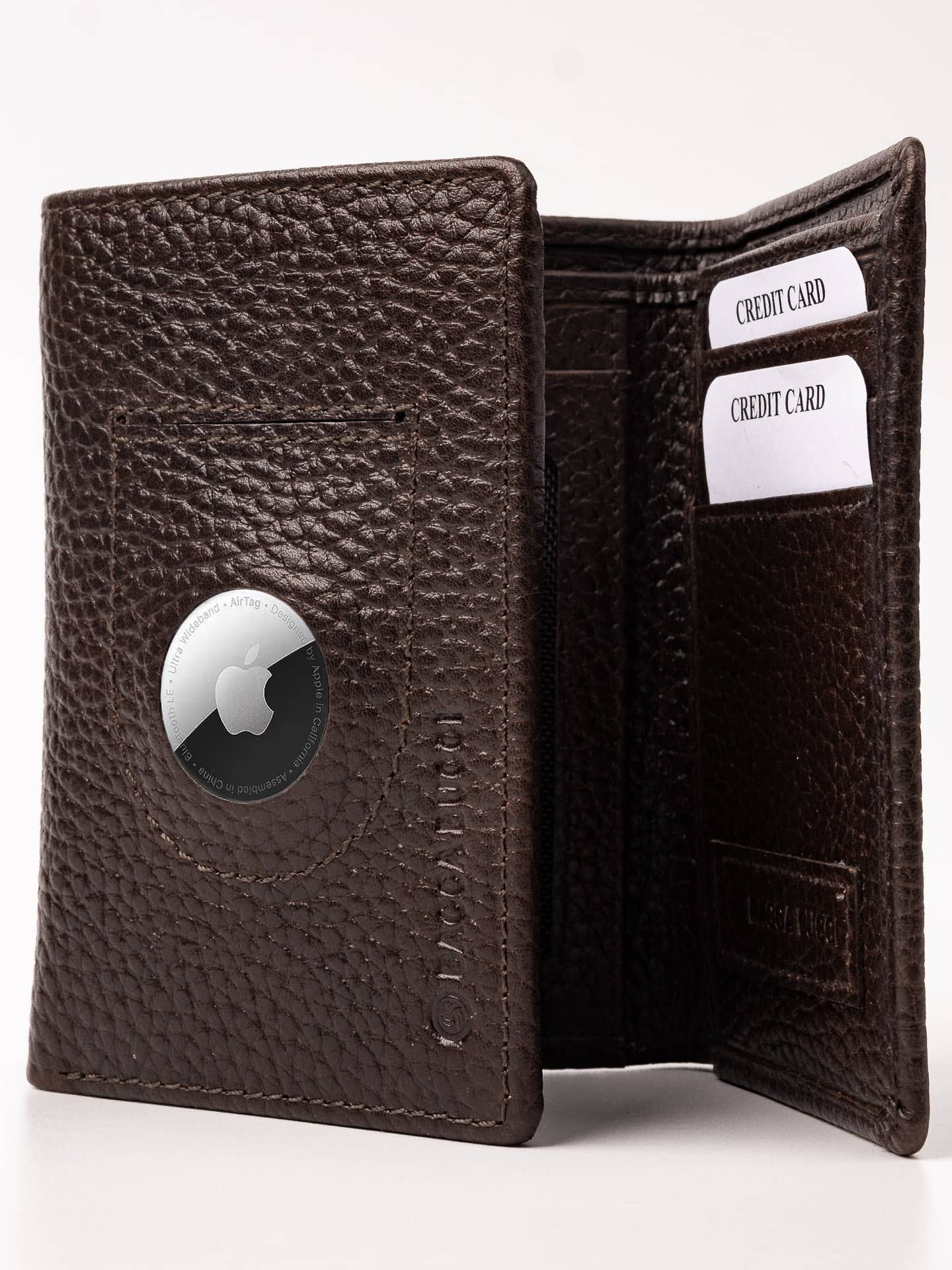 Bacca Bucci Trifold Leather Wallet with AirTag Holder (Only Wallet) - Image 6
