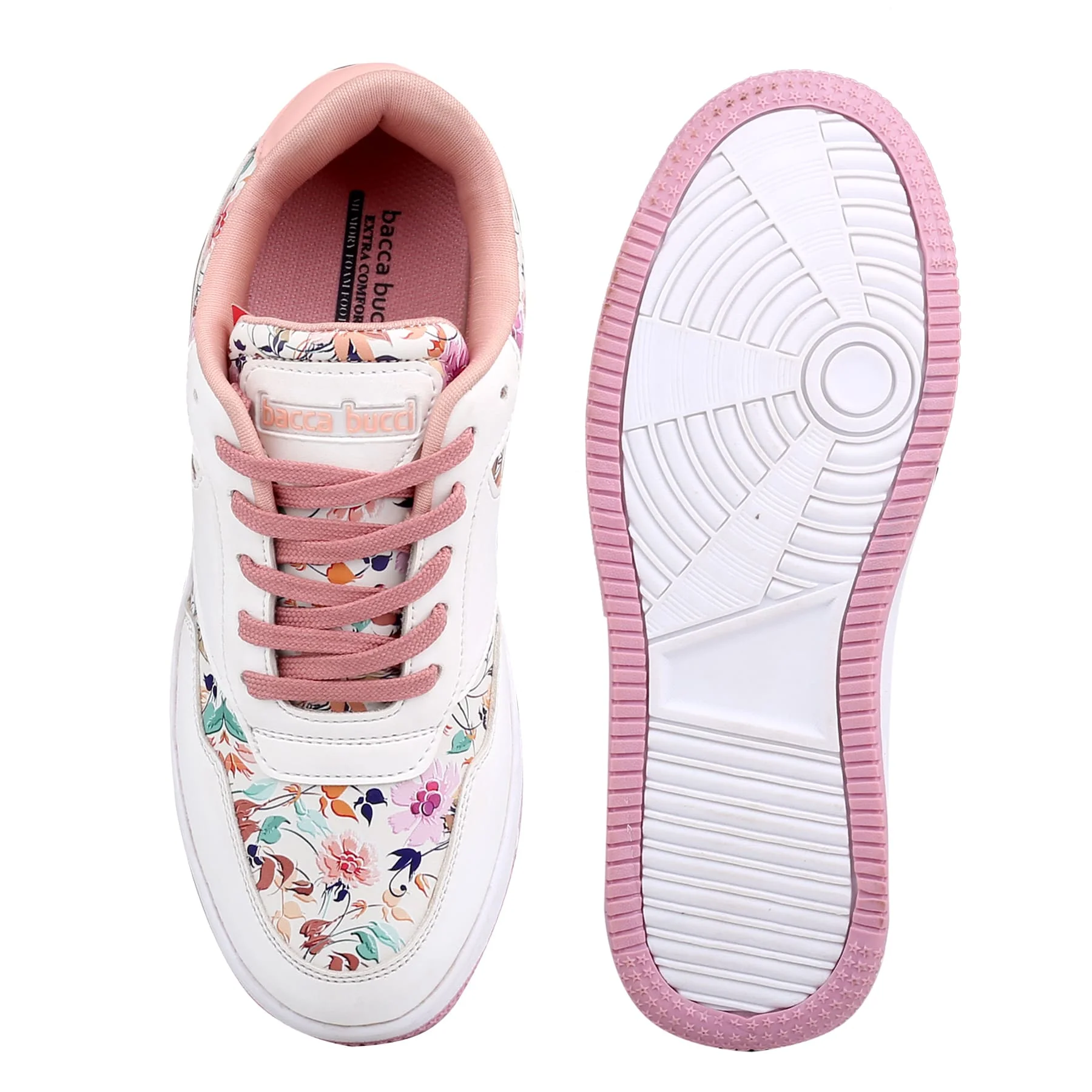 Bacca Bucci VIXEN Low Top Flat Sole Fashion Women's Sneakers with Digital Prints - Image 6