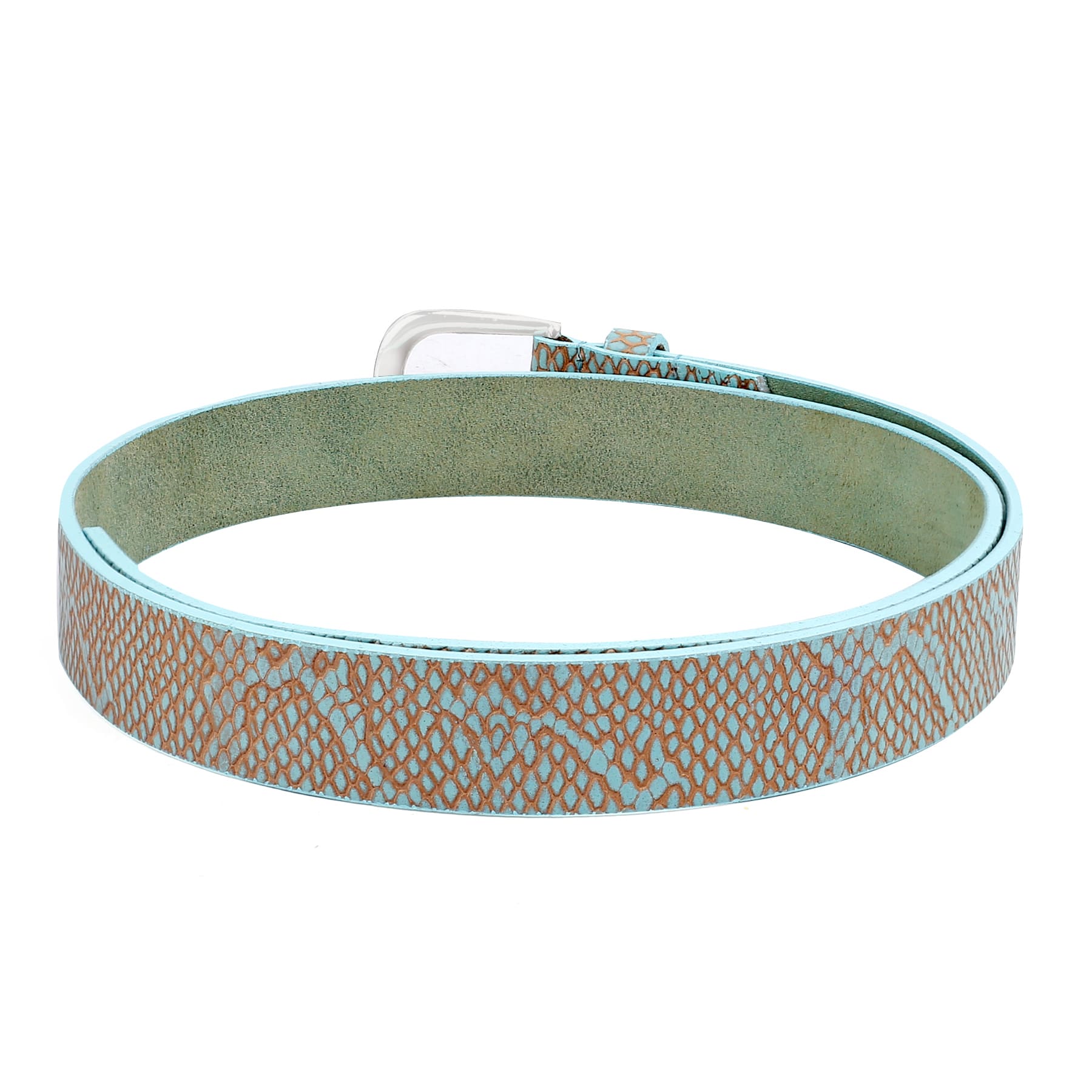 Bacca Bucci Women Genuine Leather Belts with Imported Nickle Free Buckle | Width : 28 MM | Two tone Finish Belt - Image 5