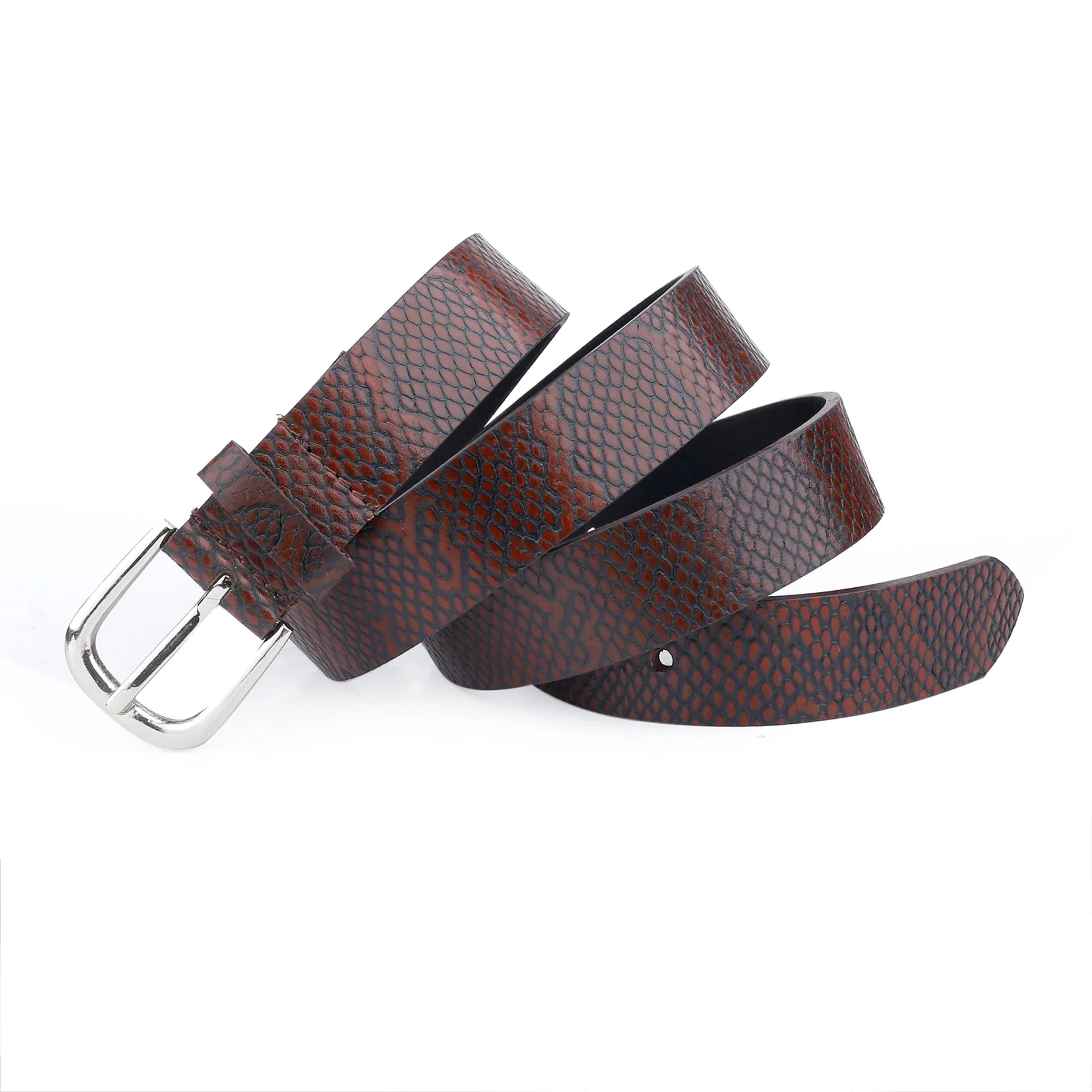 Bacca Bucci Women Genuine Leather Belts with Imported Nickle Free Buckle | Width : 28 MM | Two tone Finish Belt - Image 9