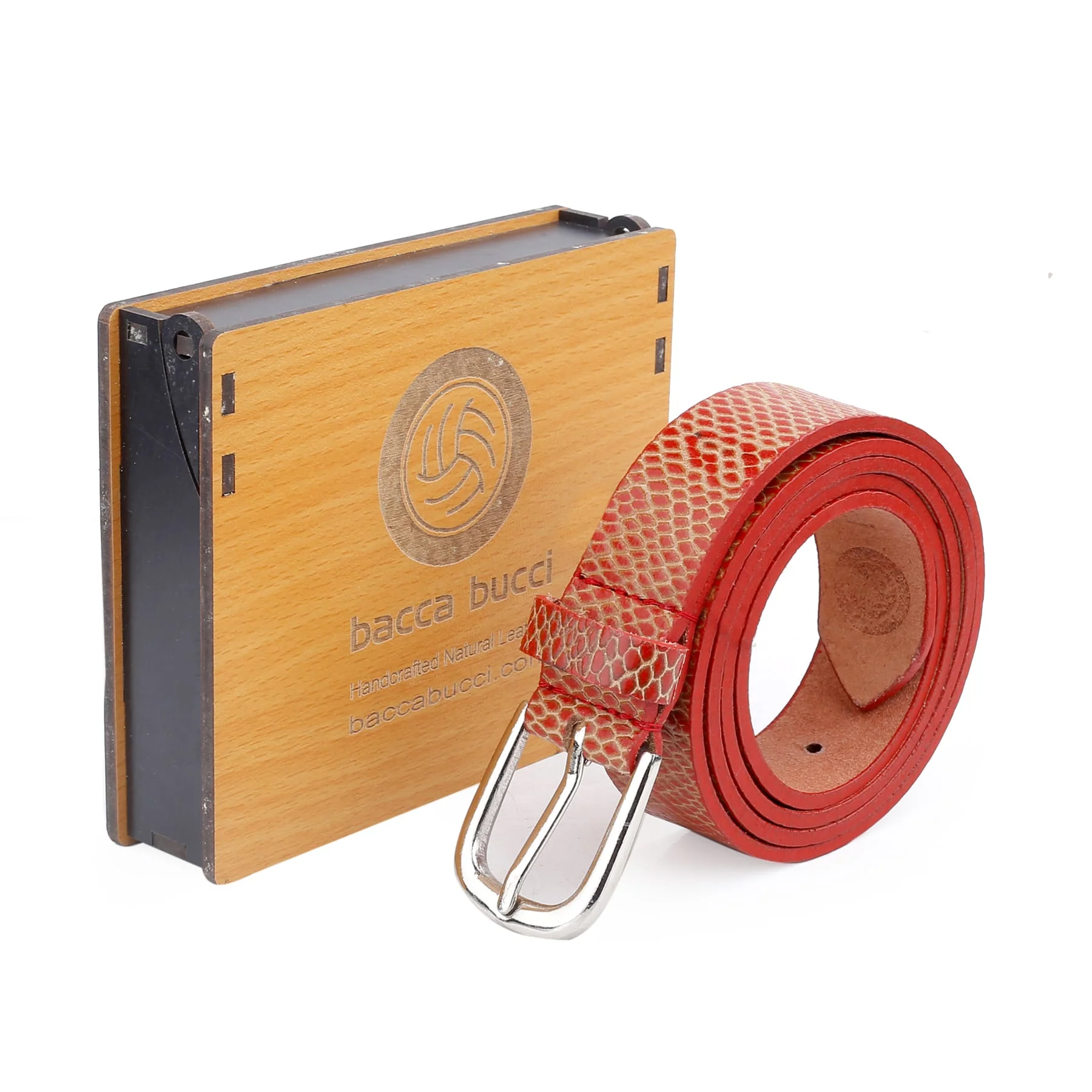 Bacca Bucci Women Genuine Leather Belts with Imported Nickle Free Buckle | Width : 28 MM | Two tone Finish Belt - Image 7