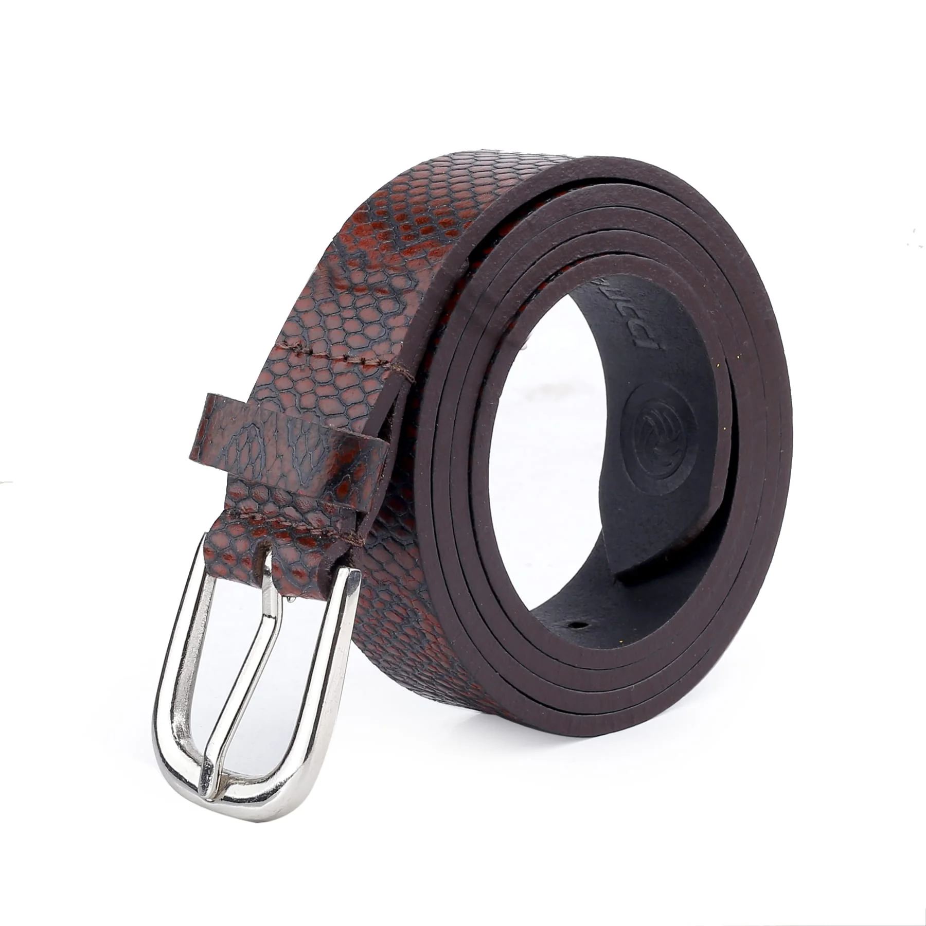Bacca Bucci Women Genuine Leather Belts with Imported Nickle Free Buckle | Width : 28 MM | Two tone Finish Belt - Image 3