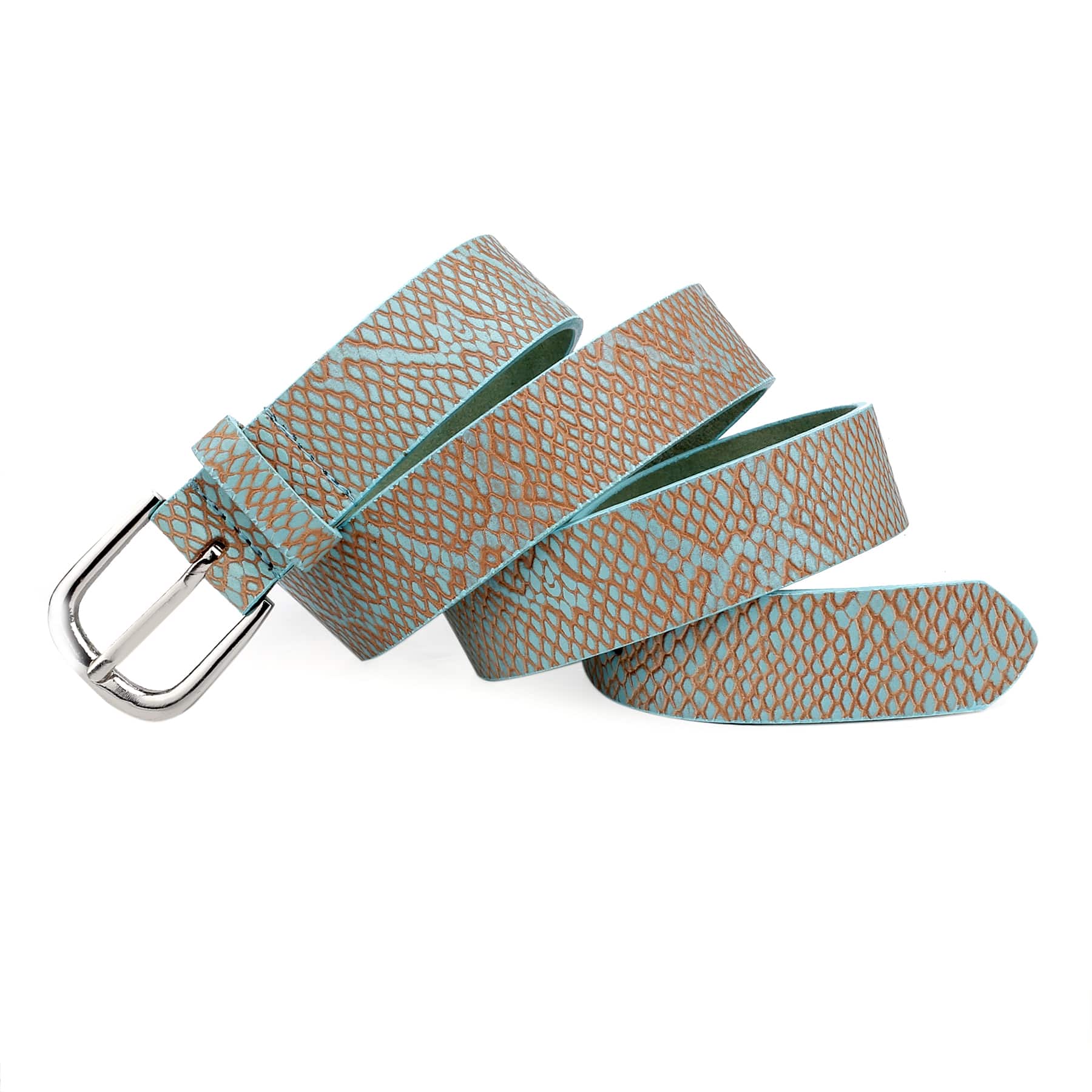 Bacca Bucci Women Genuine Leather Belts with Imported Nickle Free Buckle | Width : 28 MM | Two tone Finish Belt - Image 8