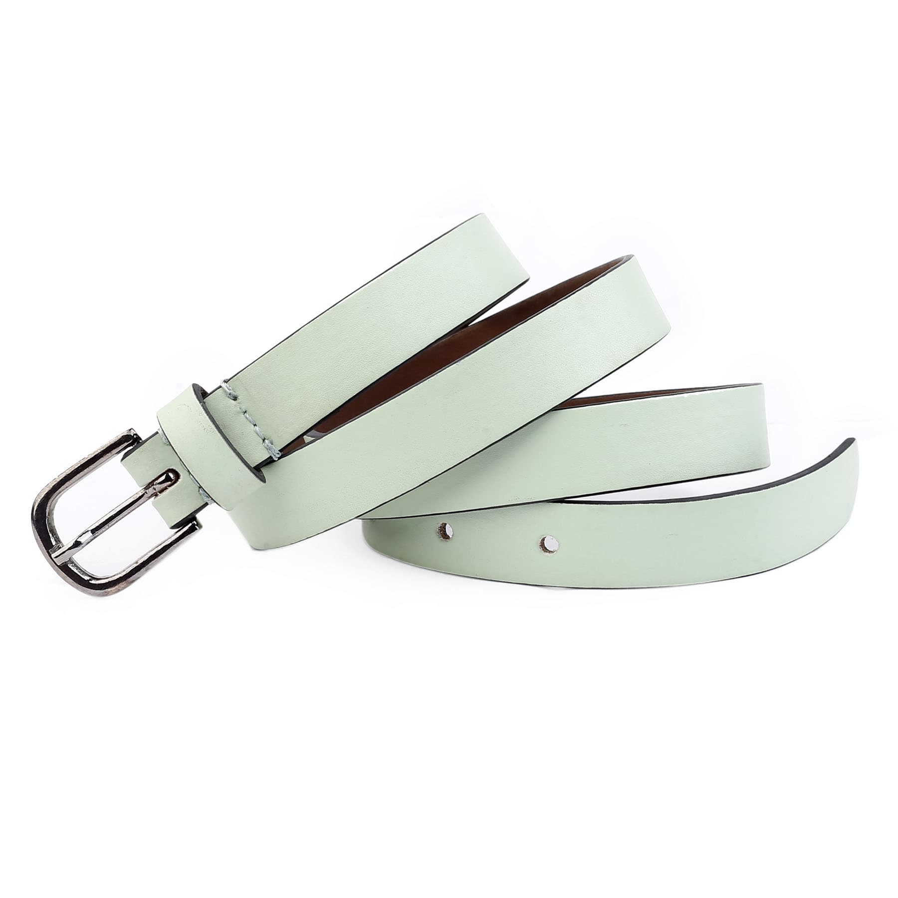Bacca Bucci Women Leather Belts with Imported Nickle Free Buckle | Width : 20 MM | Solid Color Luster Finish Belt - Image 9
