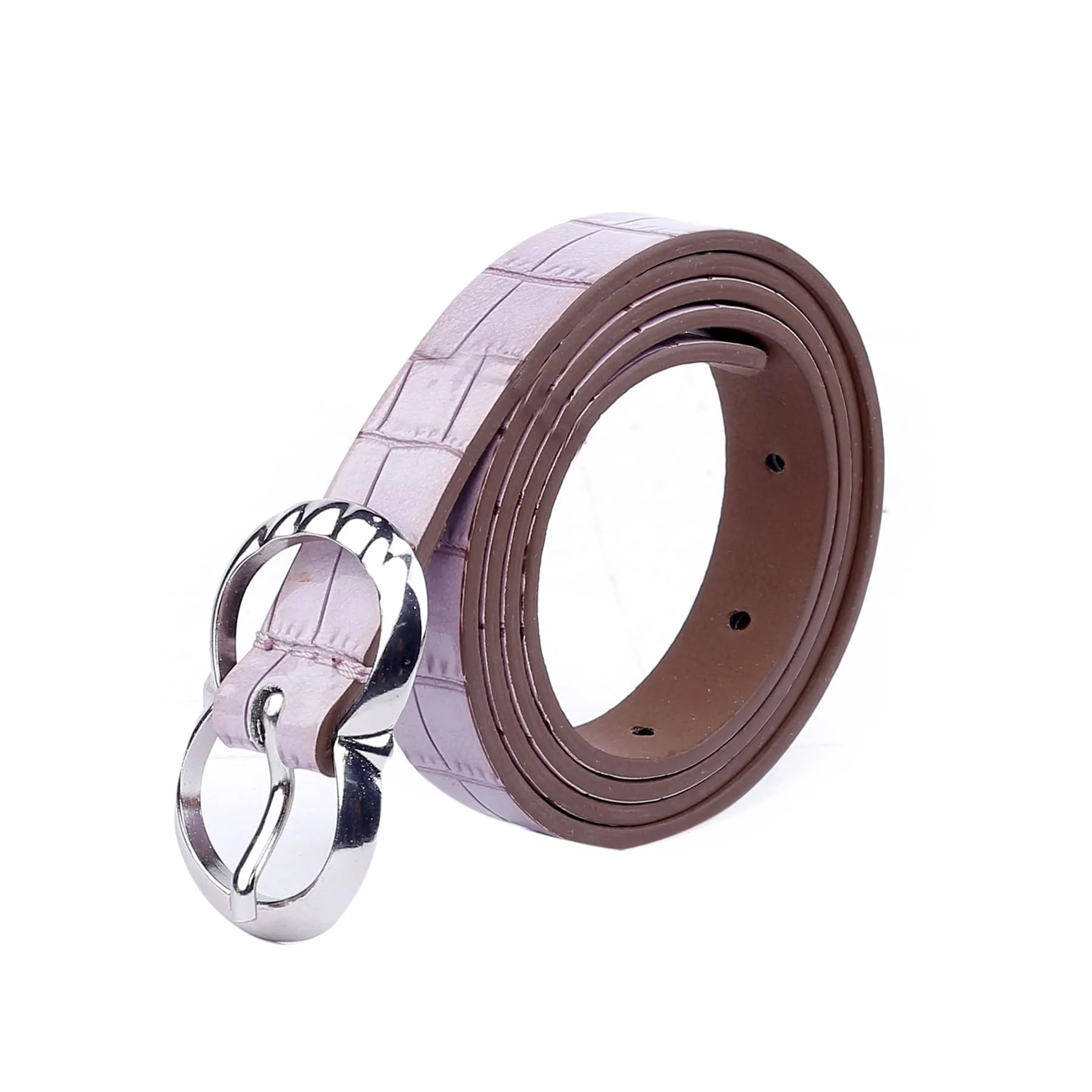 Bacca Bucci Women Leather Belts with Imported Nickle Free Buckle | Width : 20 MM | Croco Luster Belt - Image 14