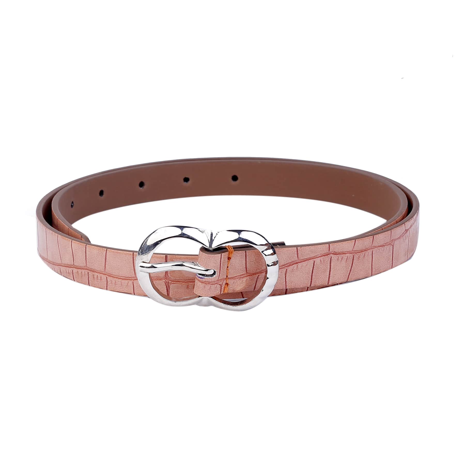 Bacca Bucci Women Leather Belts with Imported Nickle Free Buckle | Width : 20 MM | Croco Luster Belt - Image 4
