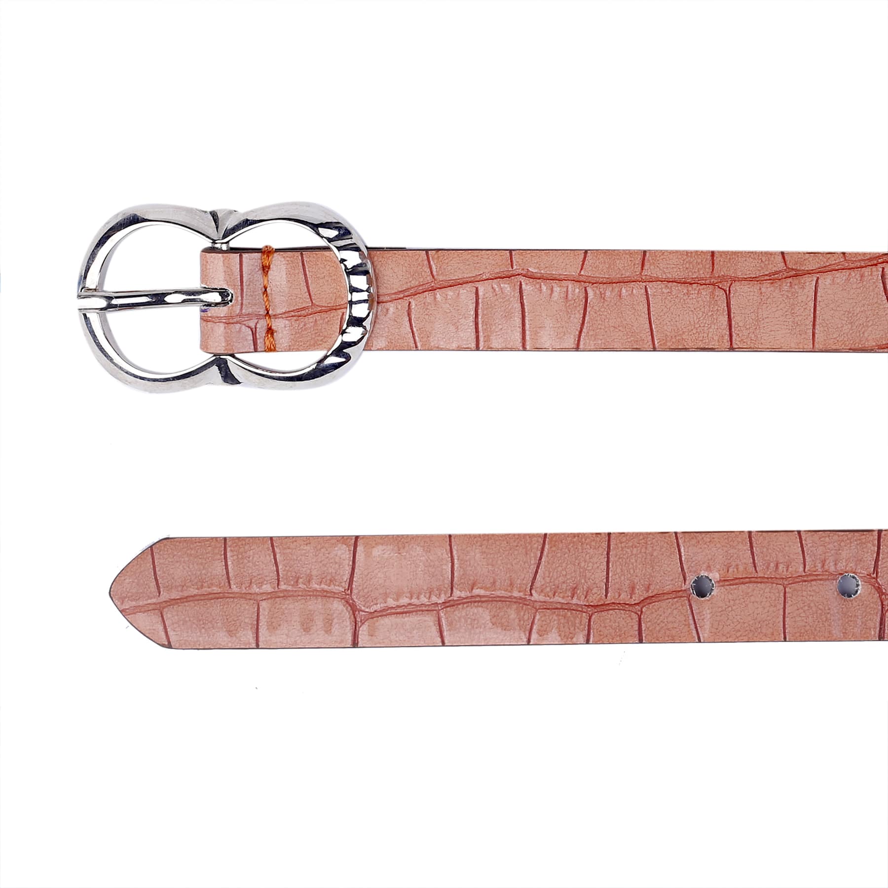 Bacca Bucci Women Leather Belts with Imported Nickle Free Buckle | Width : 20 MM | Croco Luster Belt - Image 5