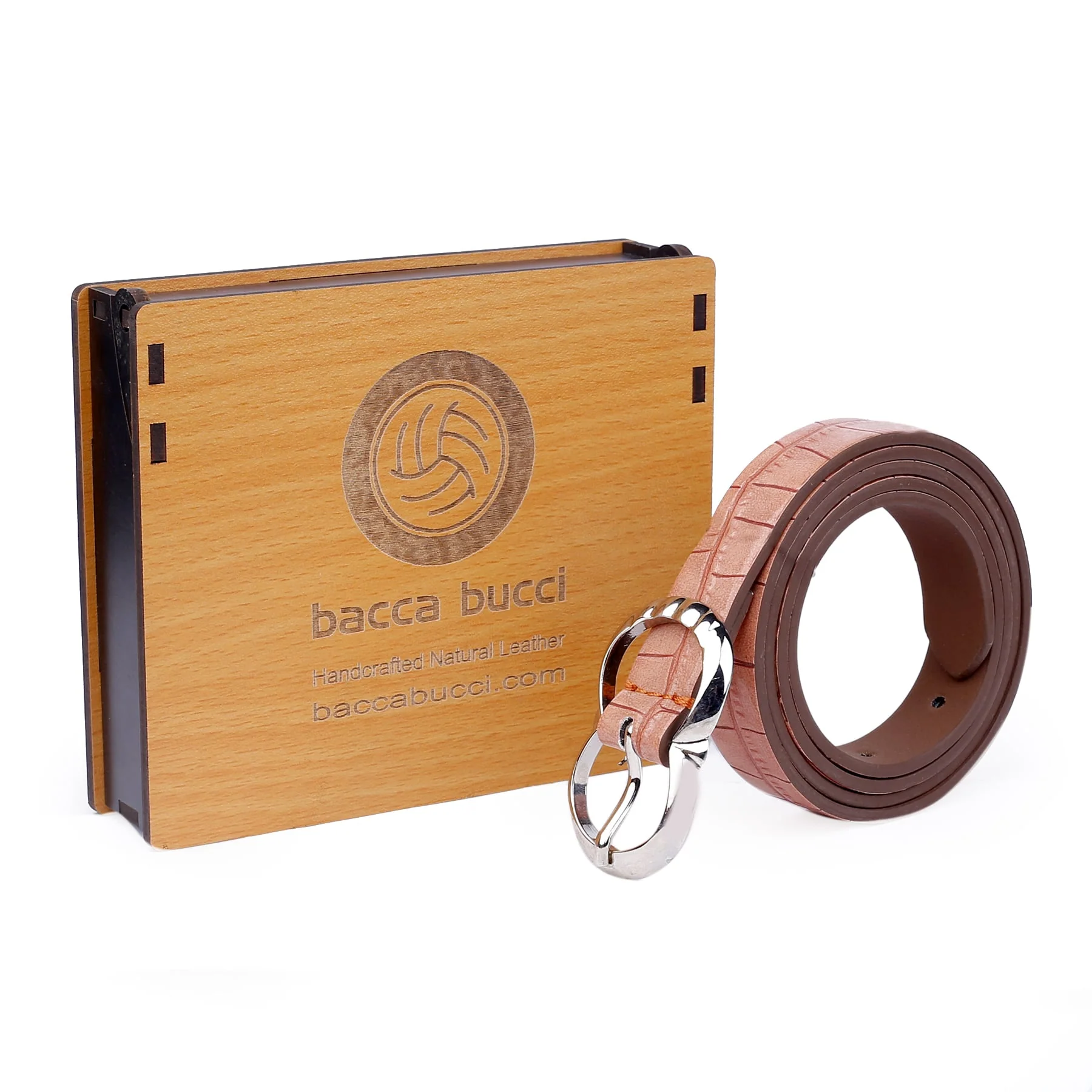 Bacca Bucci Women Leather Belts with Imported Nickle Free Buckle | Width : 20 MM | Croco Luster Belt - Image 30