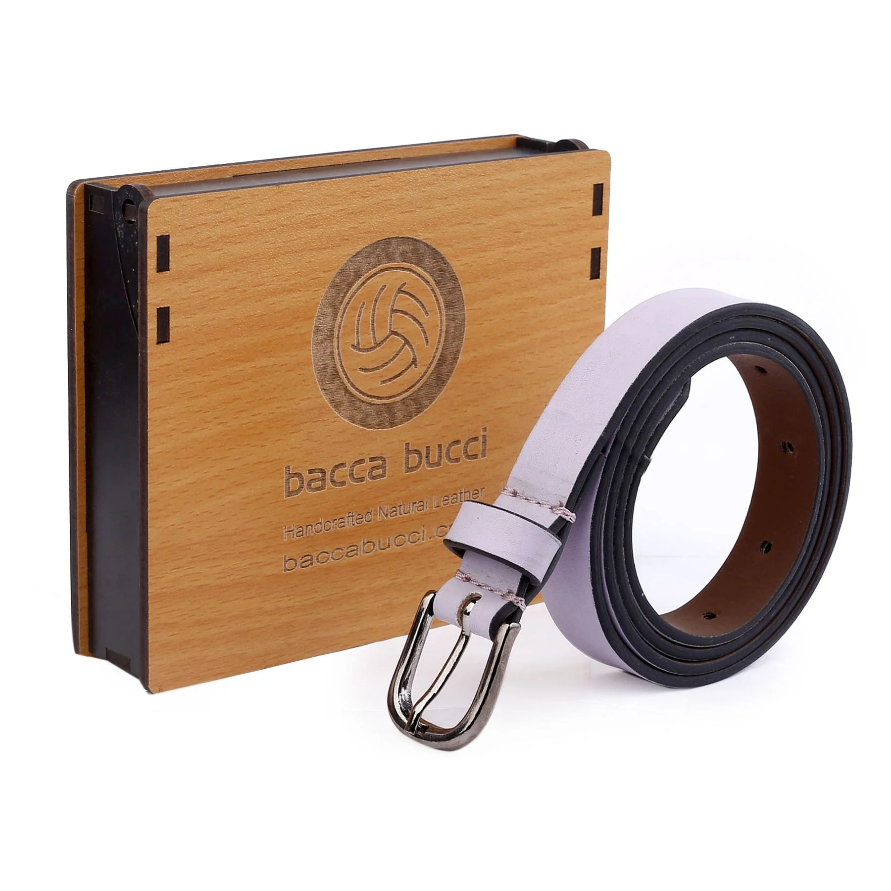 Bacca Bucci Women Leather Belts with Imported Nickle Free Buckle | Width : 20 MM | Solid Color Luster Finish Belt - Image 6