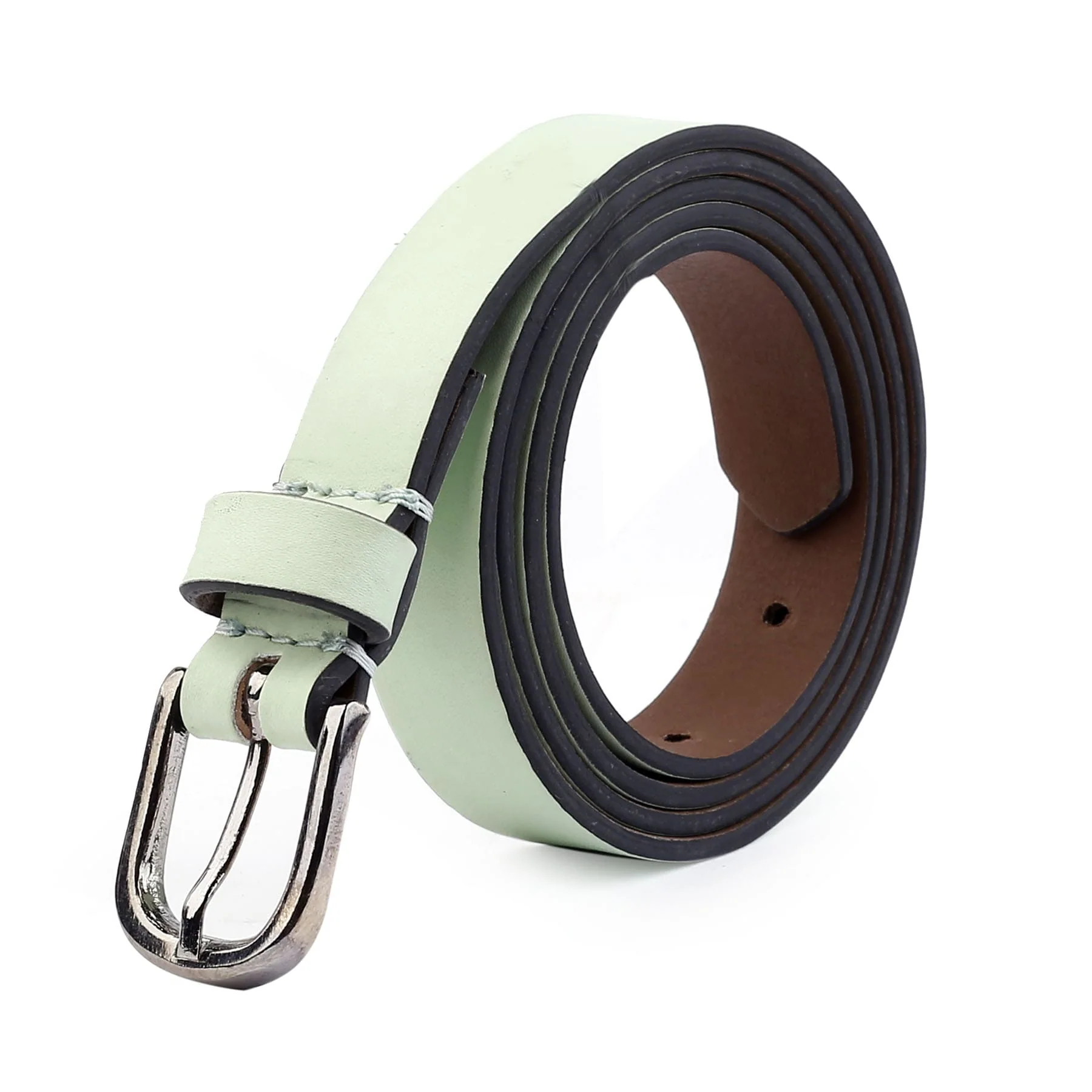 Bacca Bucci Women Leather Belts with Imported Nickle Free Buckle | Width : 20 MM | Solid Color Luster Finish Belt - Image 2