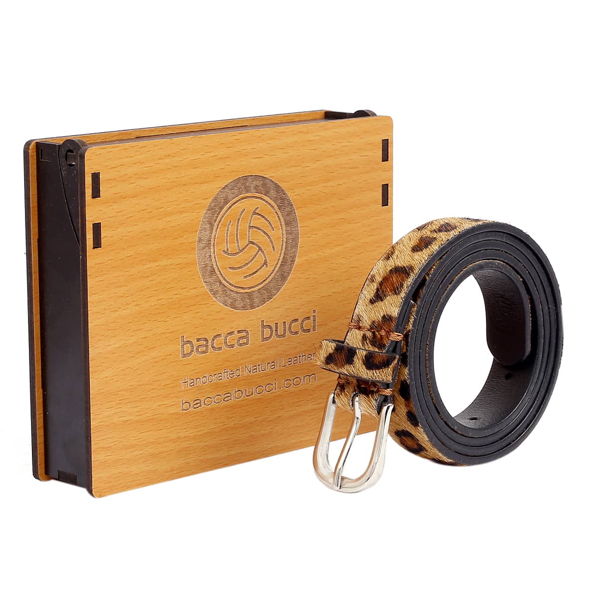 Bacca Bucci Women Leopard Print Belt for Jeans (Genuine Leather) - Image 7