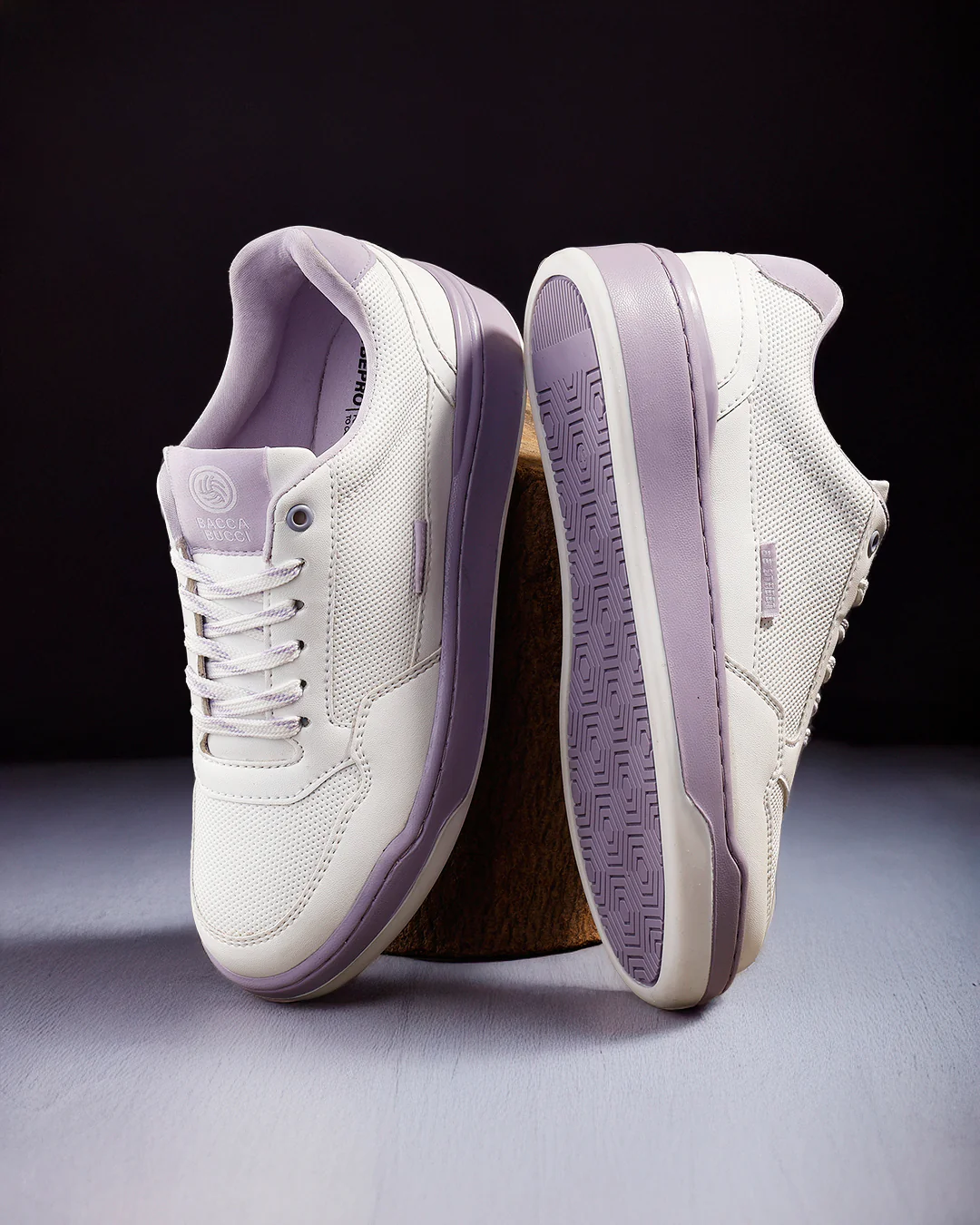 Bacca Bucci Women’s Vibe City Sneakers – Lavender and Blush Pink - Image 5