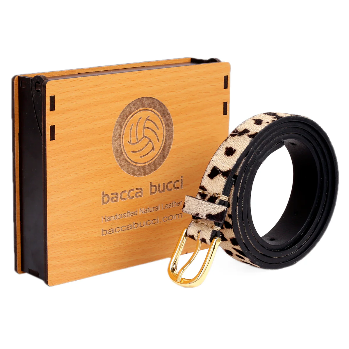 Bacca Bucci Women's Leopard Print Belt for Jeans Genuine Leather Belt - Image 4