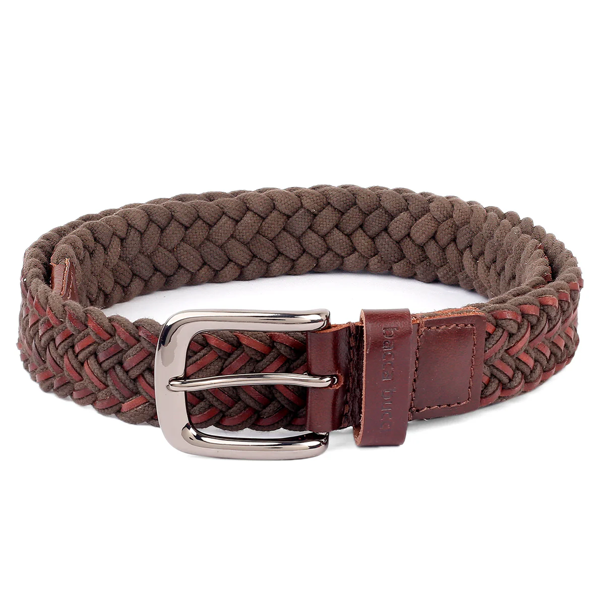 Bacca Bucci Woven leather and Cotton Elastic braided belt for men with Alloy buckle - Image 3